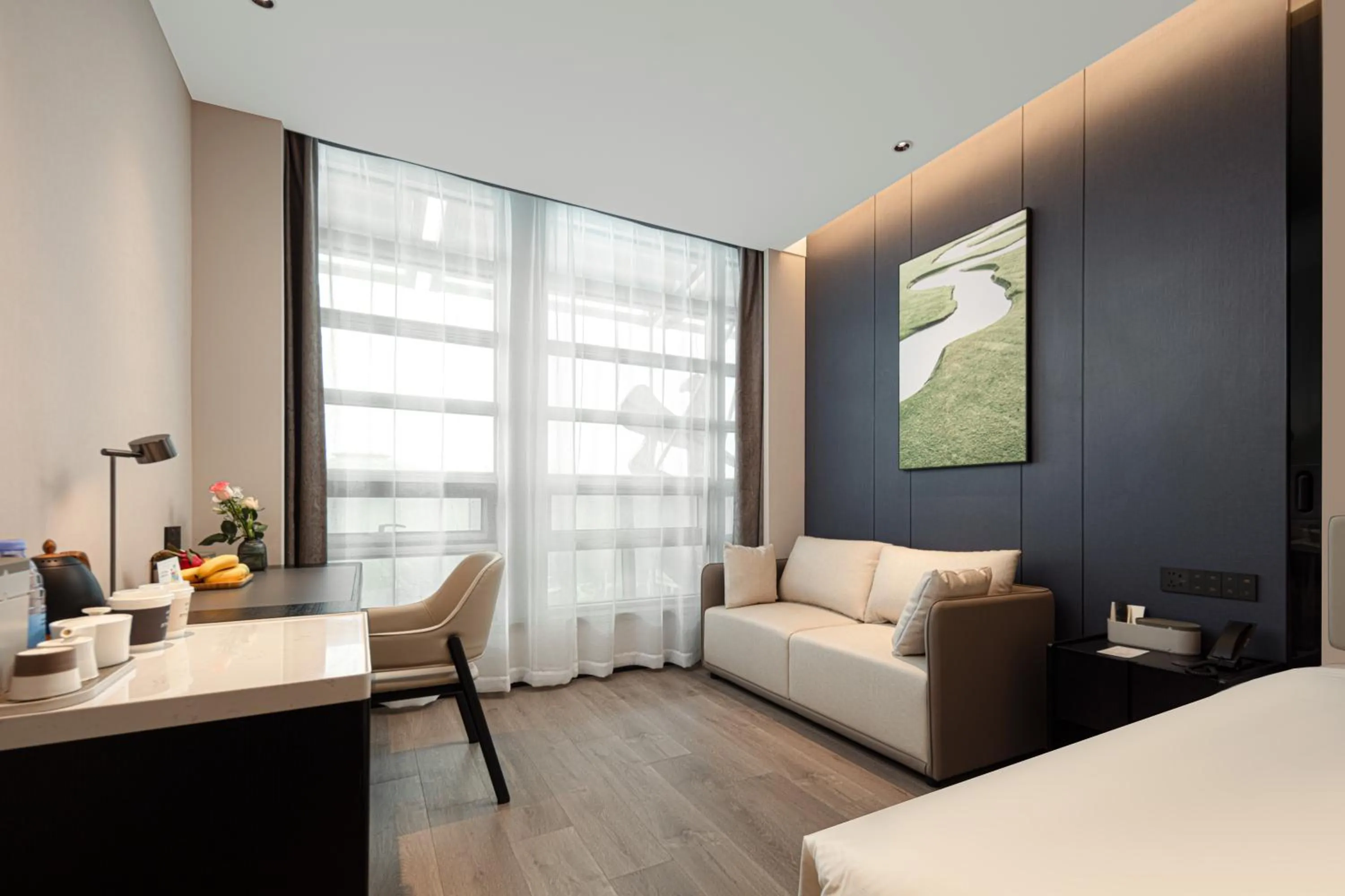 Bed in Atour Hotel Shanghai South Station Shilong Road