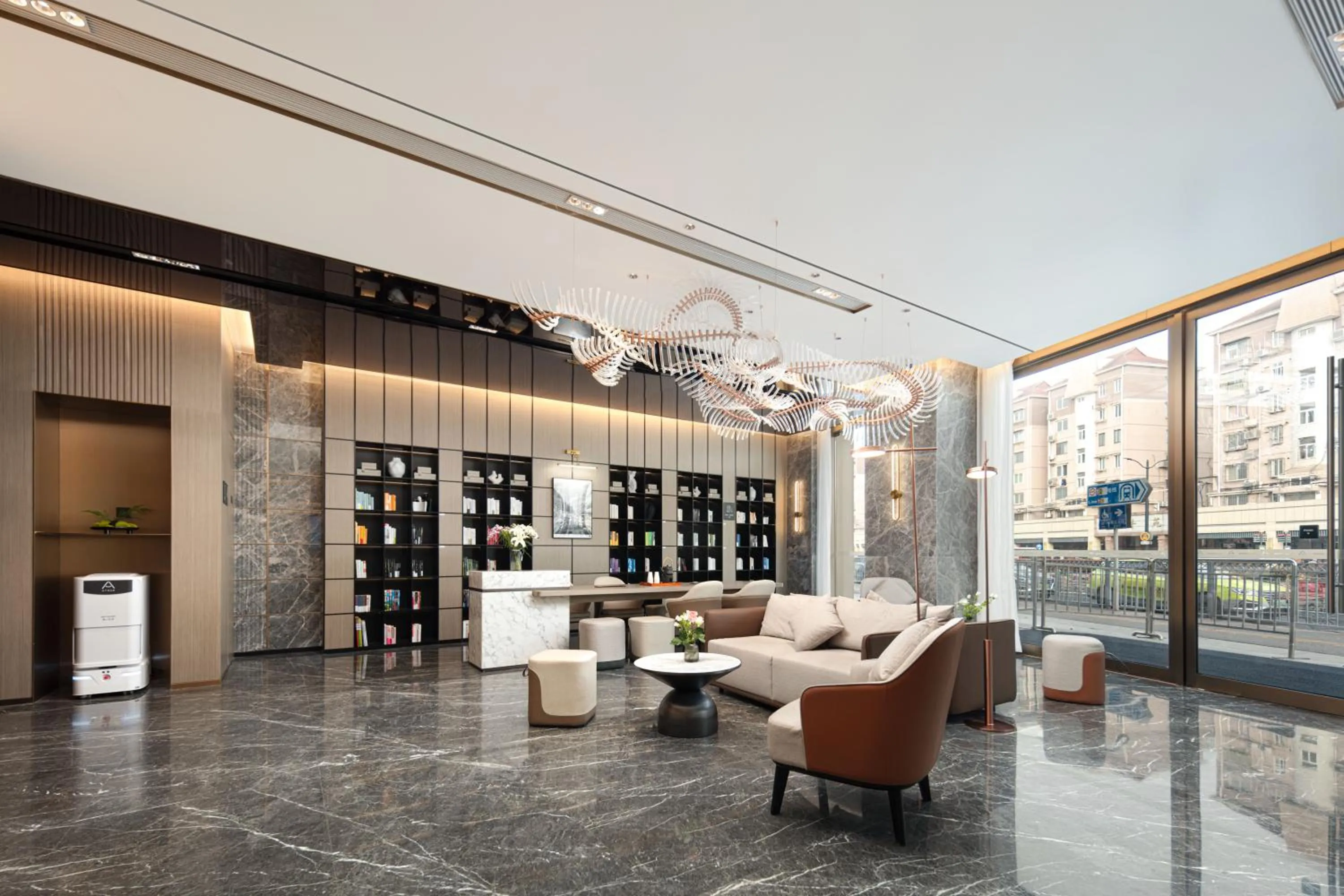 Seating area in Atour Hotel Shanghai South Station Shilong Road