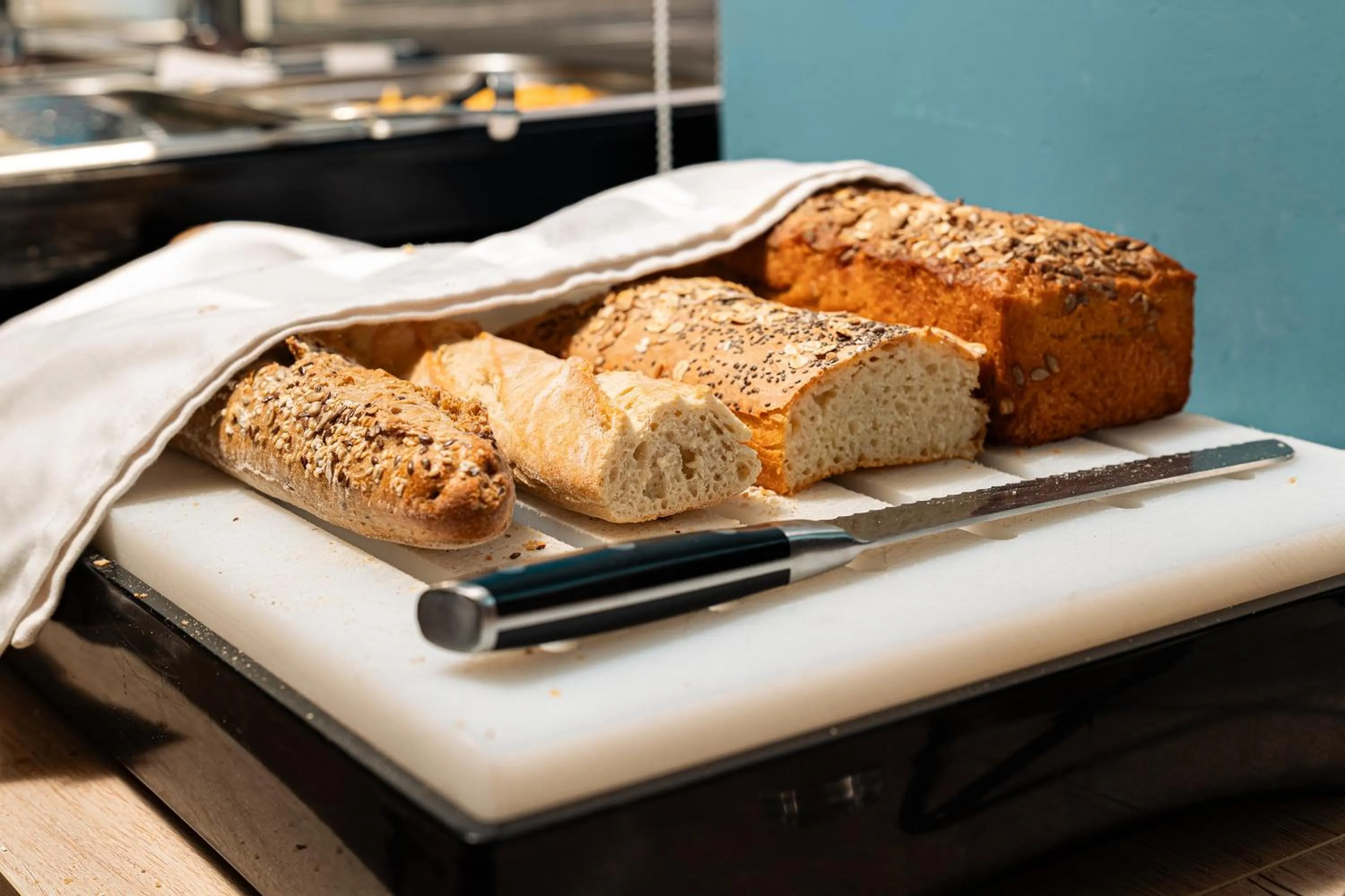 Buffet breakfast in Invictus Hotel