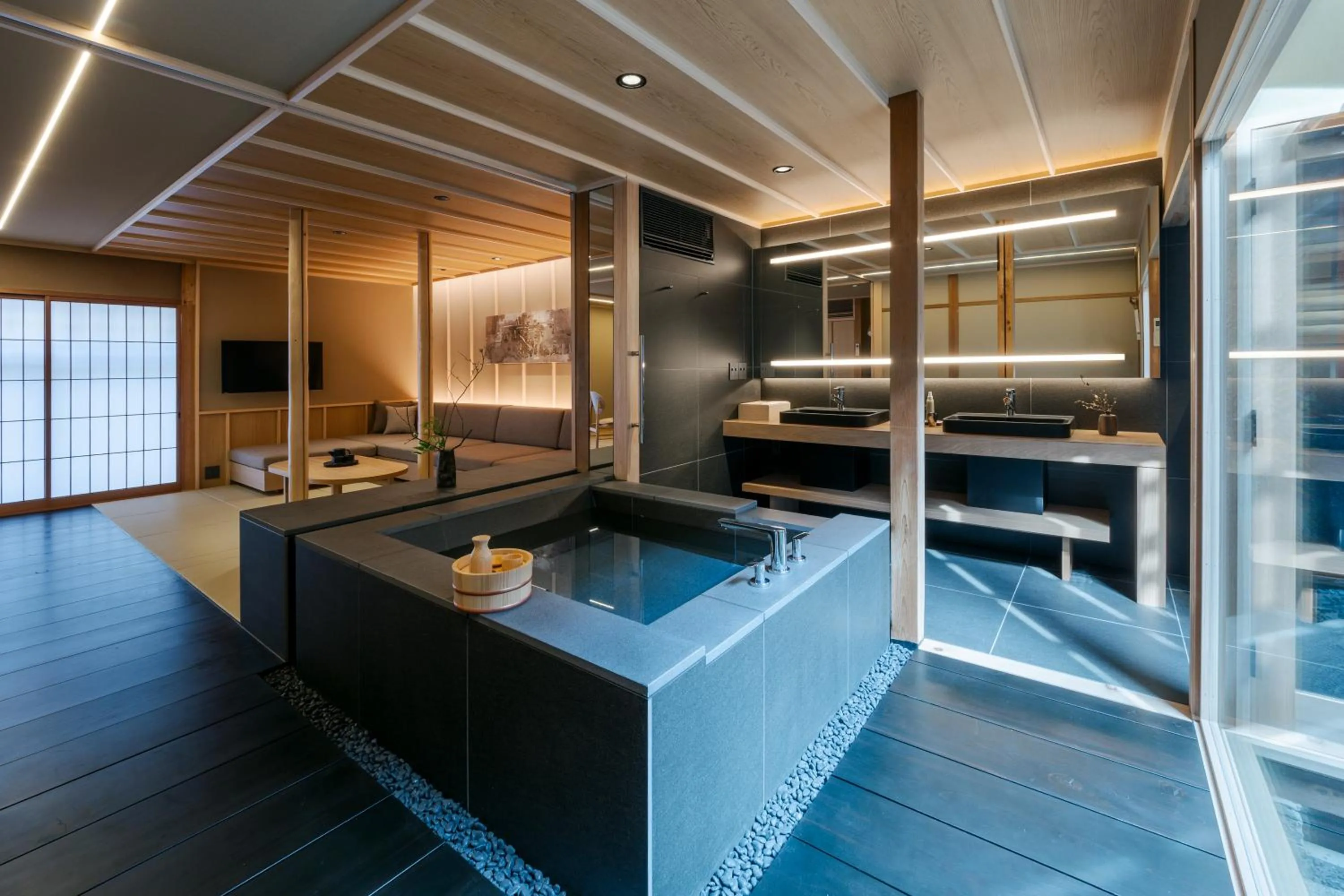 Bathroom, Bed in ANJIN Gosho Ebisugawa