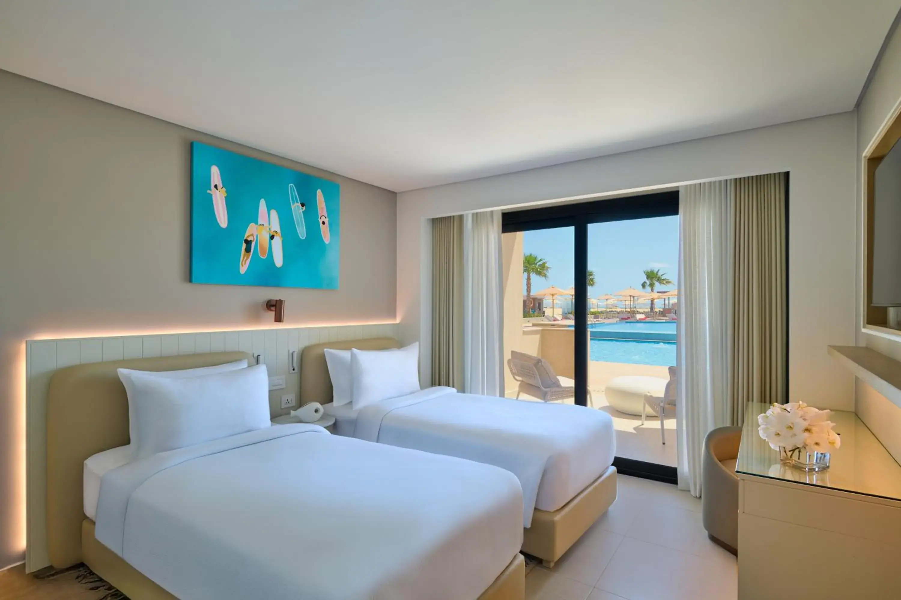 Sea View Room with Direct Pool Access - Twin Beds in Palma Bay Rotana Resort Sea View Room with Direct Pool Access - Twin Beds in Palma Bay Rotana Resort