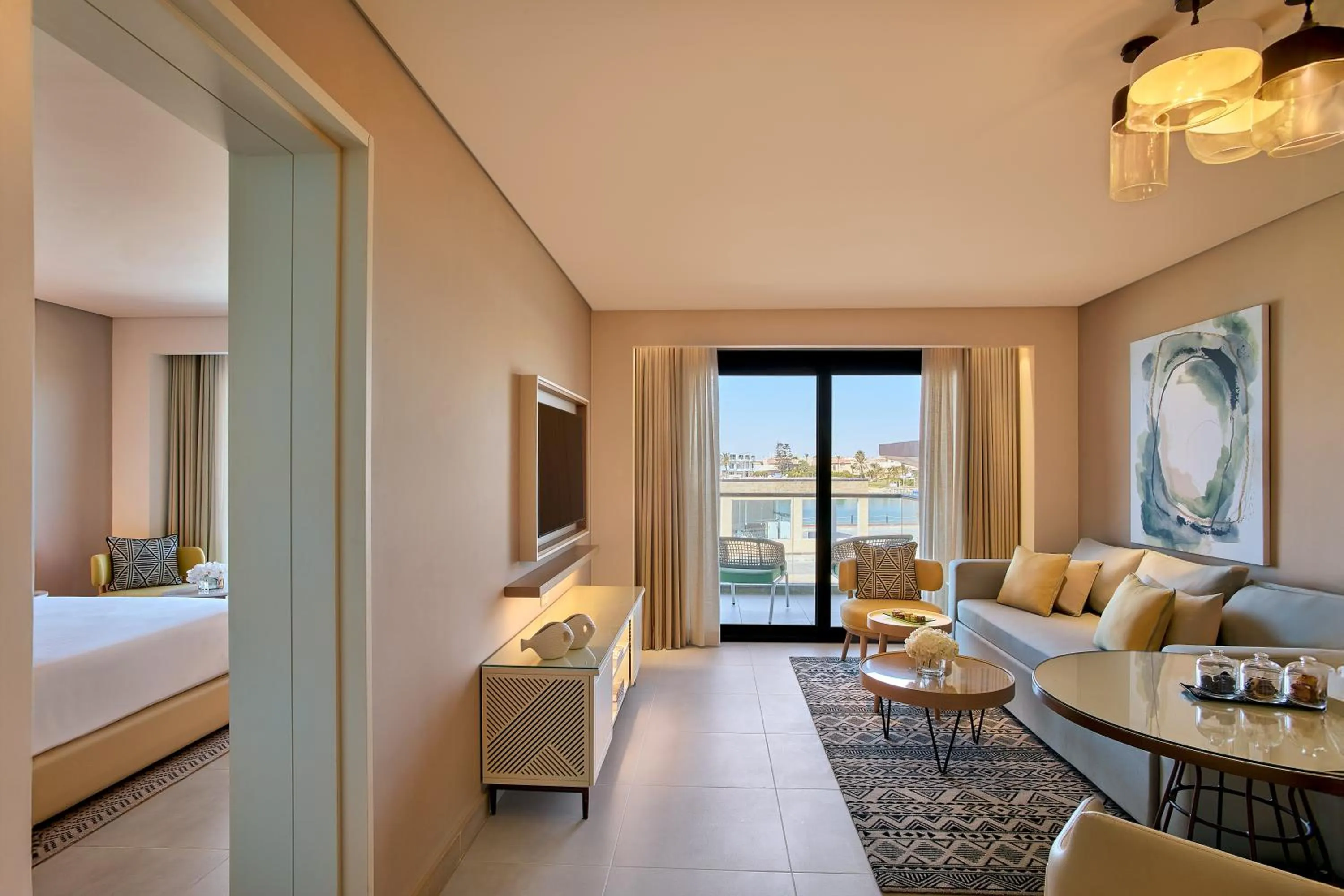 Living room, Bed in Palma Bay Rotana Resort