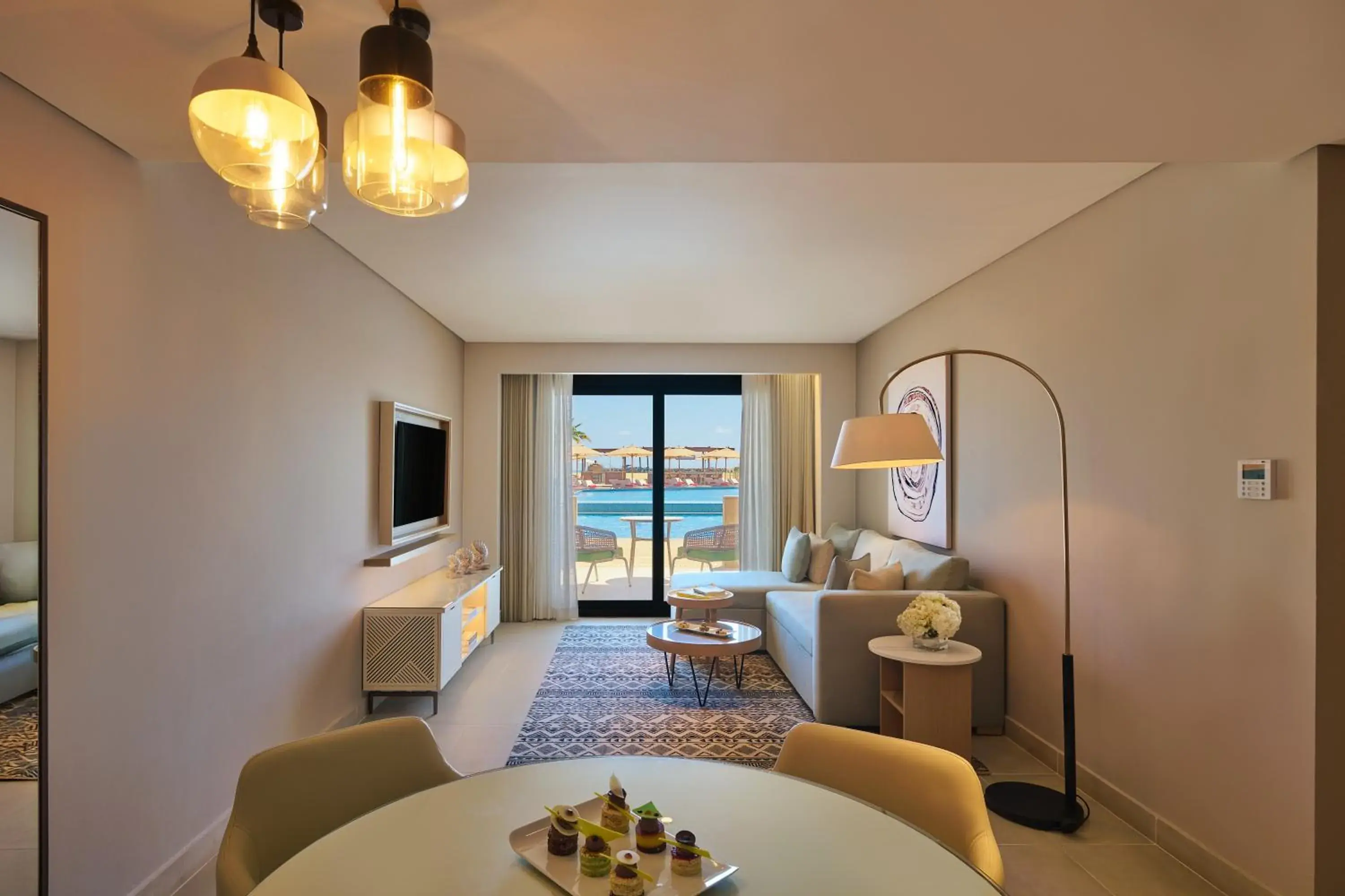 Living room, Bed in Palma Bay Rotana Resort Living room, Bed in Palma Bay Rotana Resort