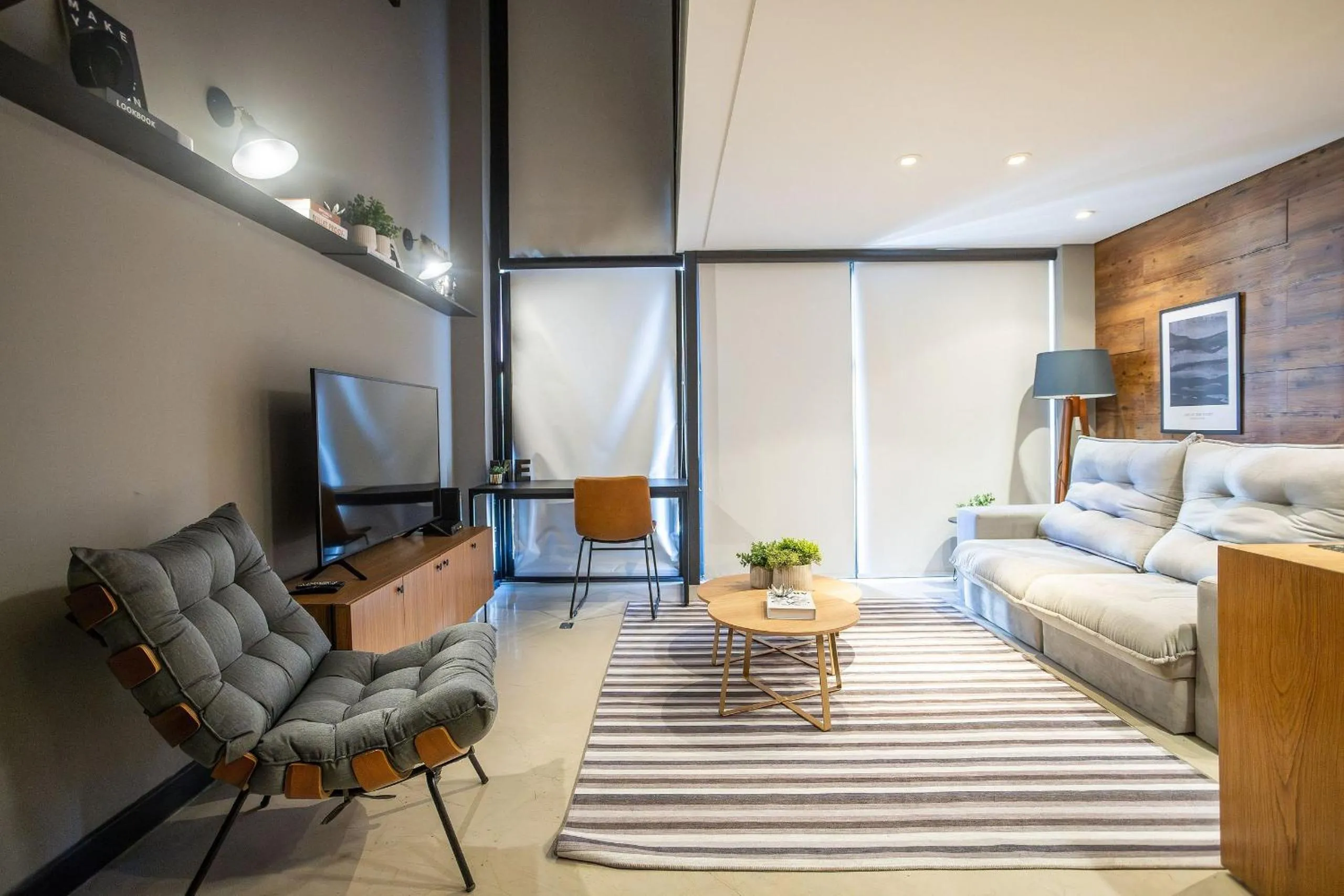 Living room, Bed in Urbano Duplex