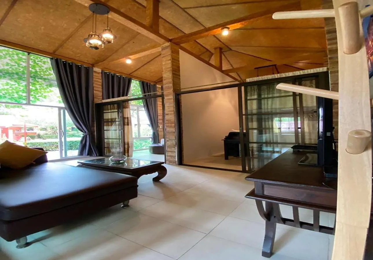 Living room in Phalaburi resort by dreamhouse