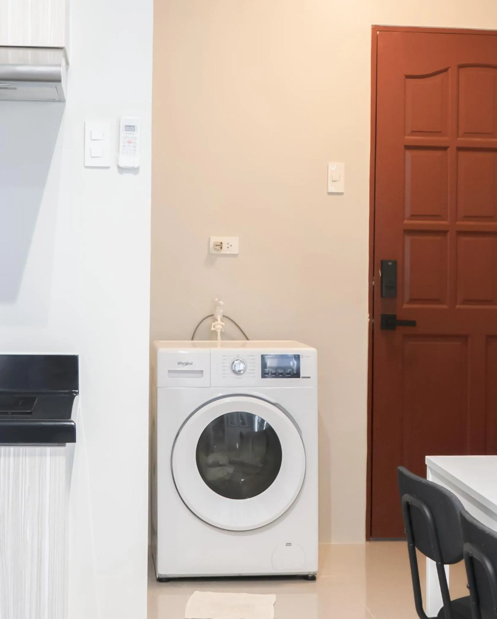 washing machine in Cozy 1-bed unit near SRP Talisay Cebu