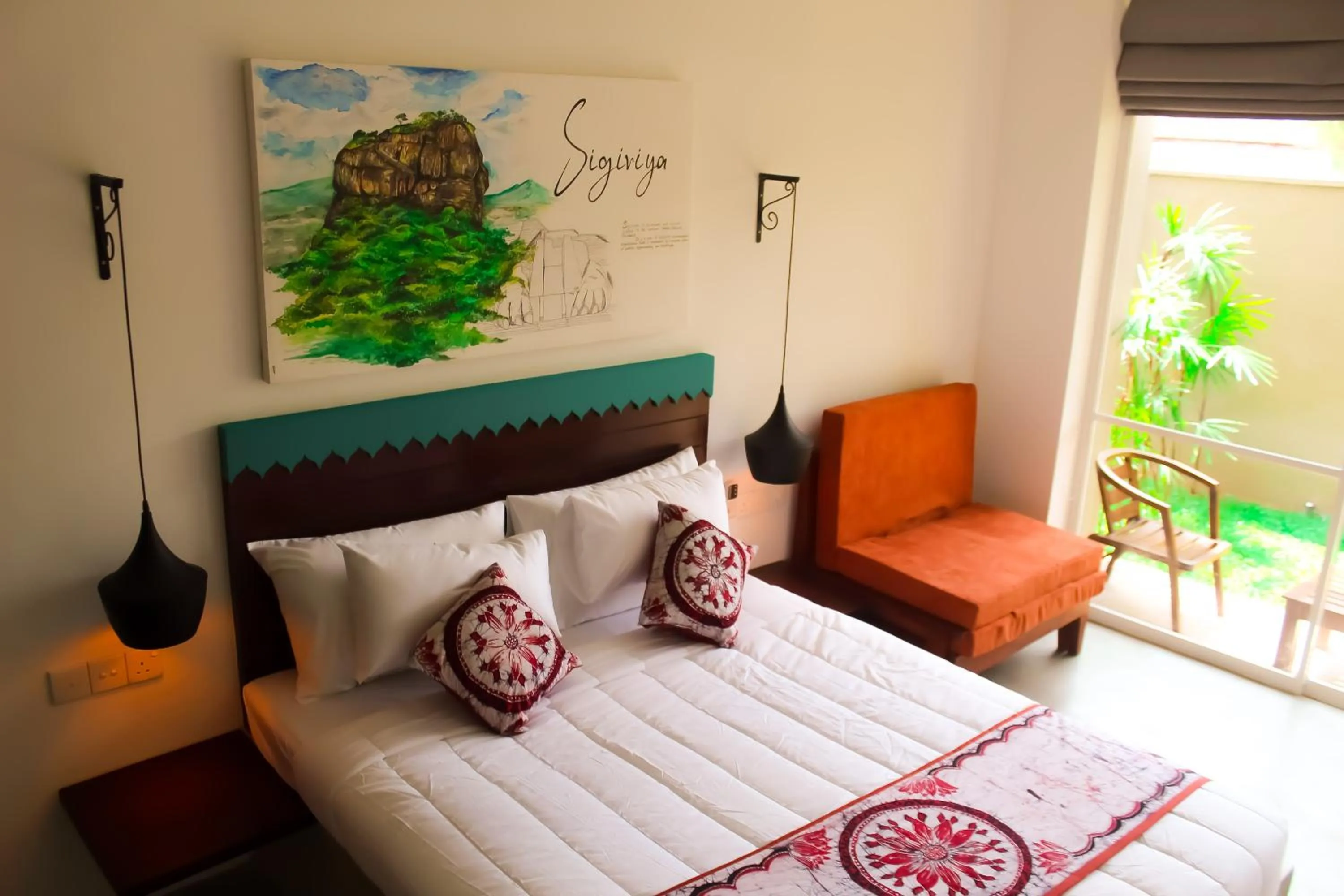 Bed in The Chariot Hikkduwa Resort