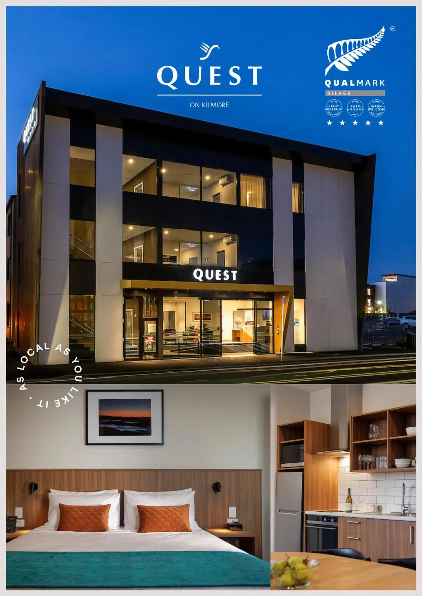 Property building, Bed in Quest on Kilmore Property building, Bed in Quest on Kilmore