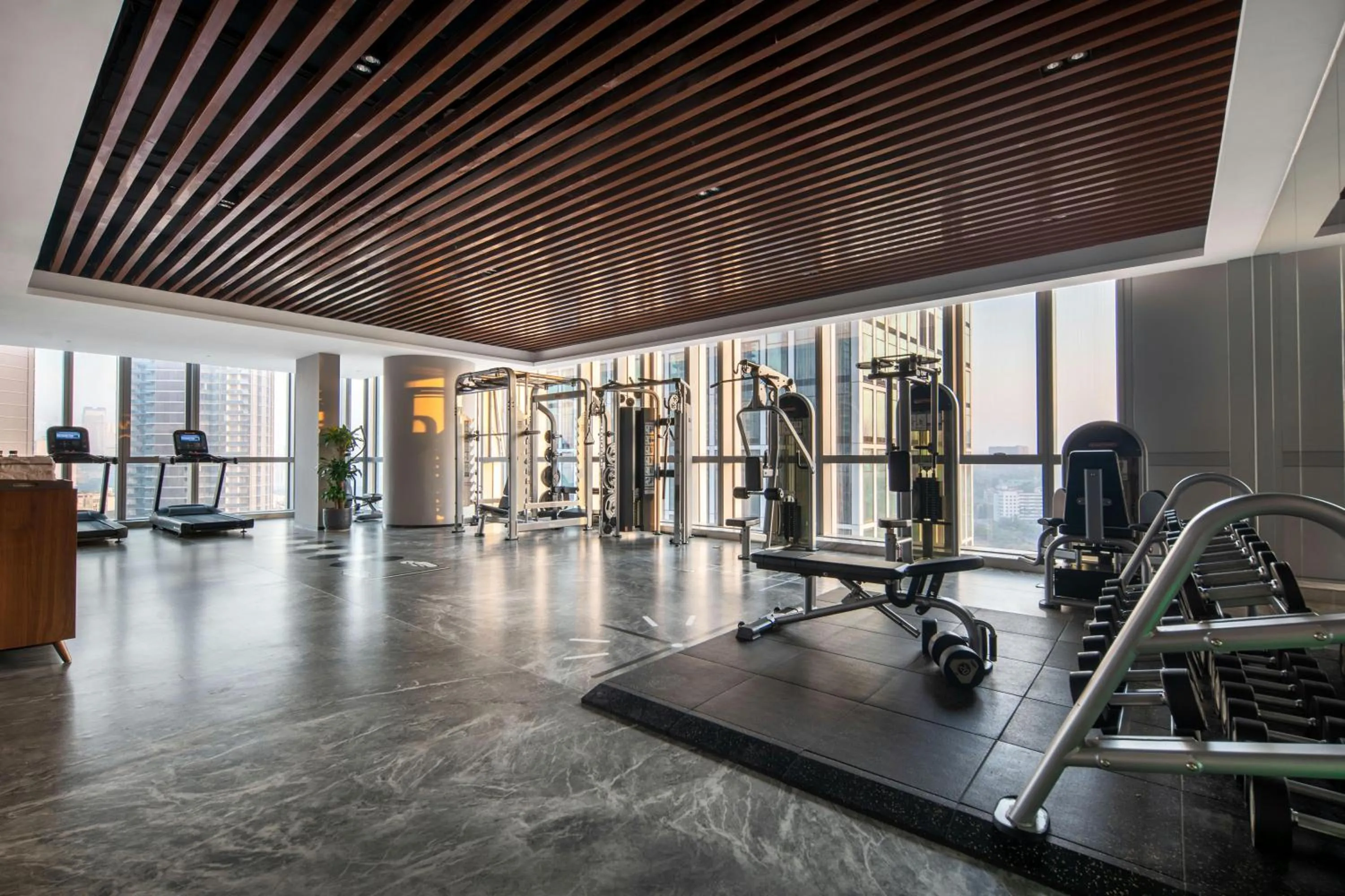 Fitness centre/facilities in UrCove by HYATT Guangzhou Canton Tower Exhibition CenterFree shuttle buses for the Canton Fair and the certificate - handling points for Phase 1