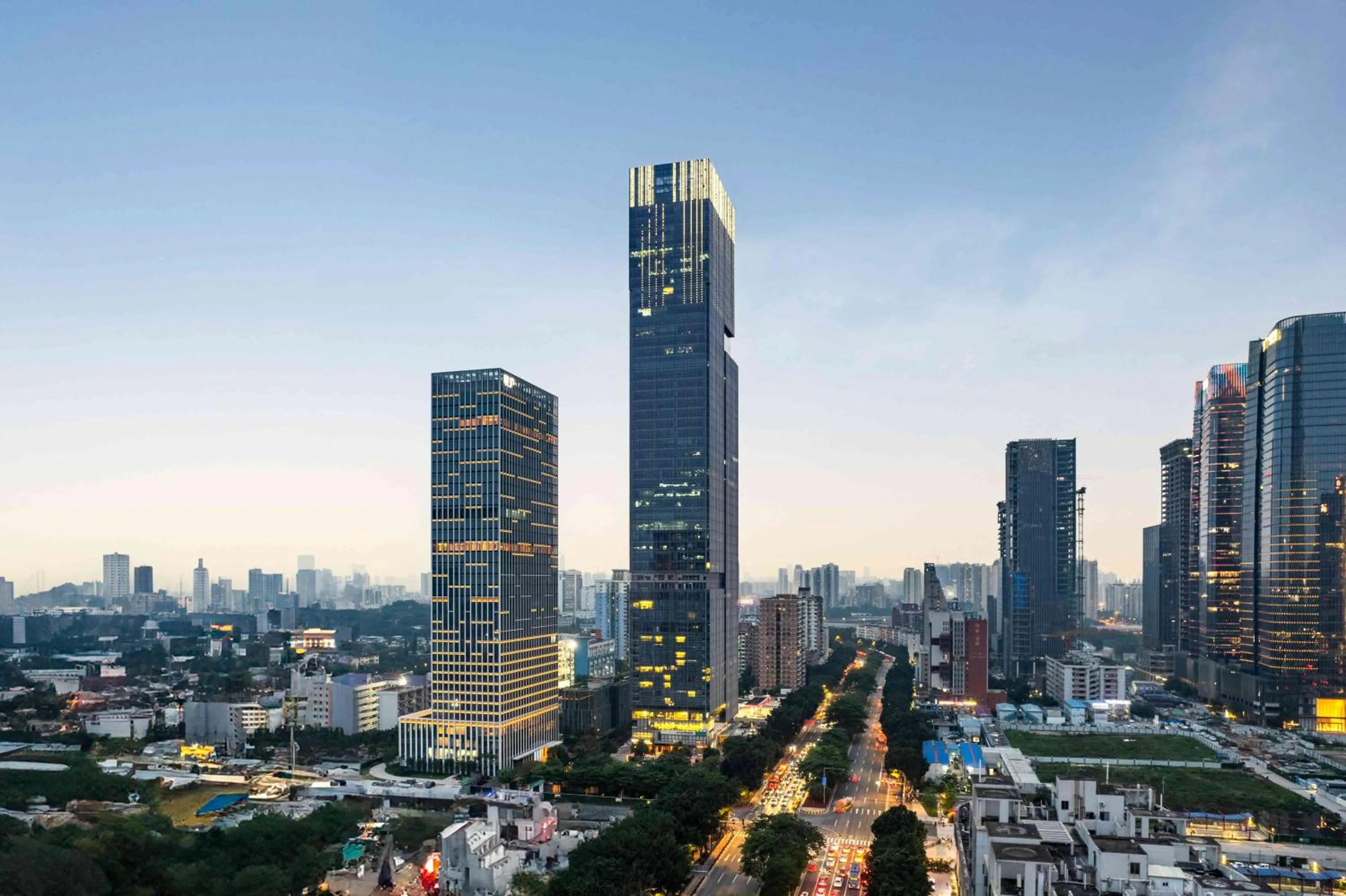 Property building in UrCove by HYATT Guangzhou Canton Tower Exhibition CenterFree shuttle buses for the Canton Fair and the certificate - handling points for Phase 1