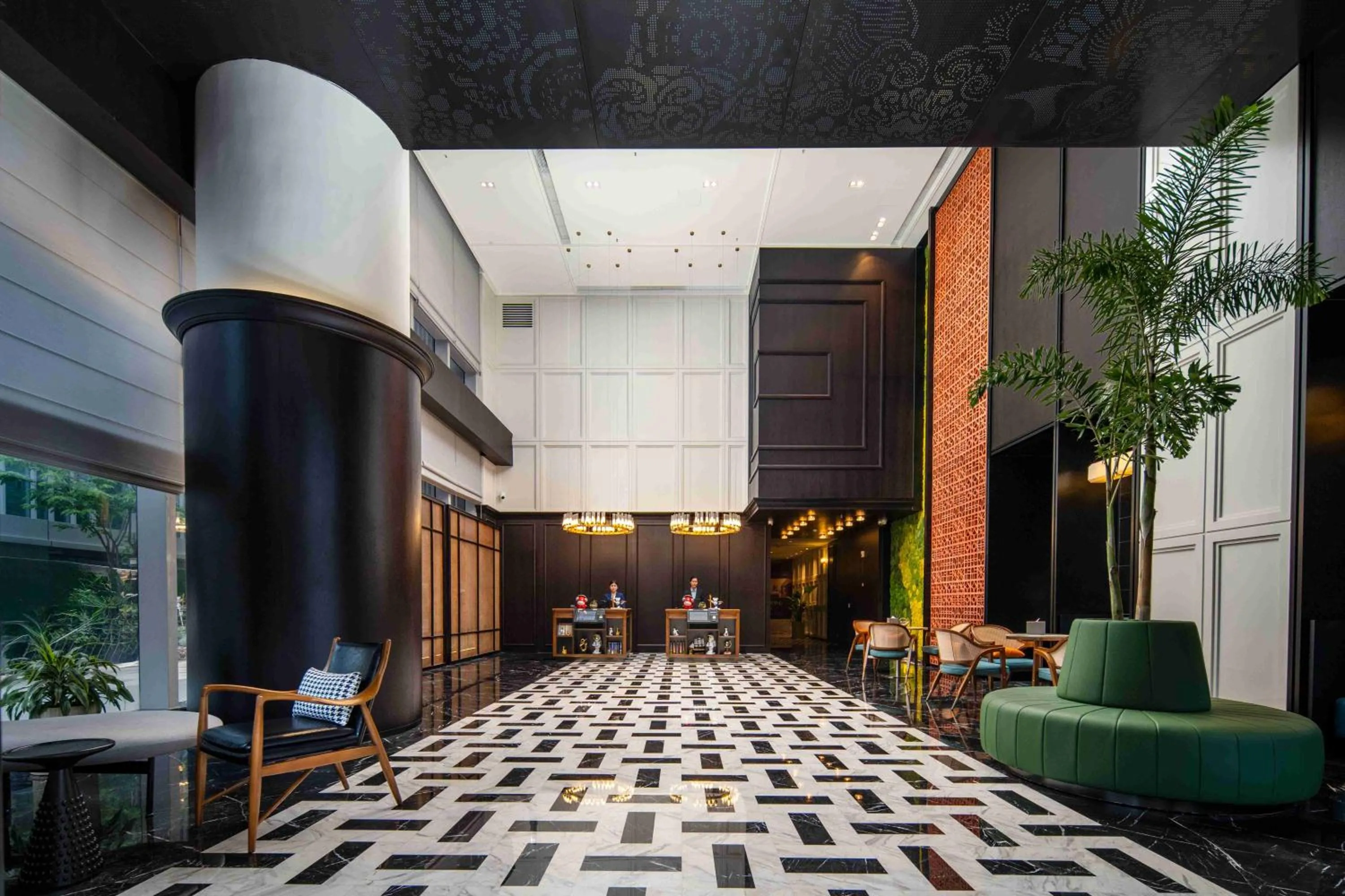 Lobby or reception in UrCove by HYATT Guangzhou Canton Tower Exhibition CenterFree shuttle buses for the Canton Fair and the certificate - handling points for Phase 1