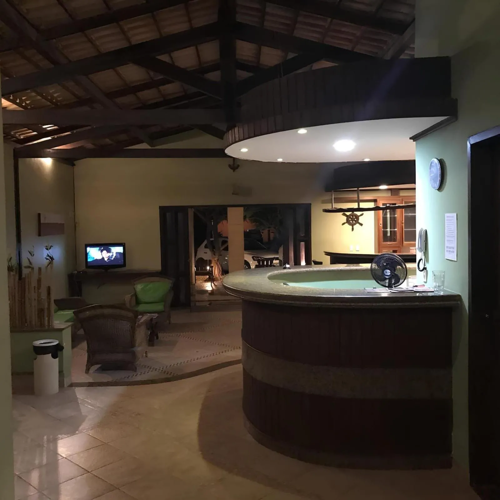 Seating area in Pousada Navegantes Beach