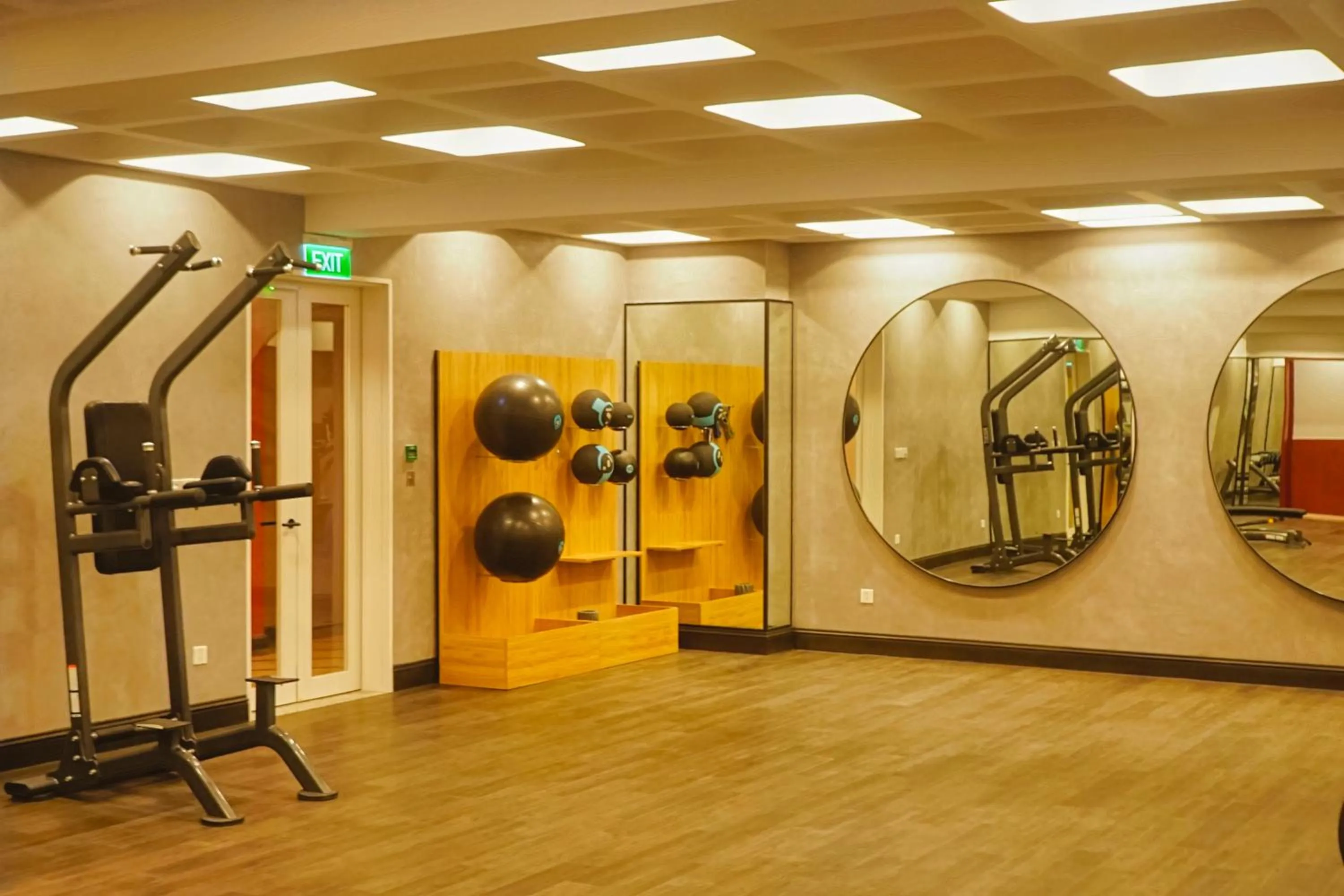 Fitness centre/facilities in We Young Apartments by HOFs - Fireworks & Ocean view