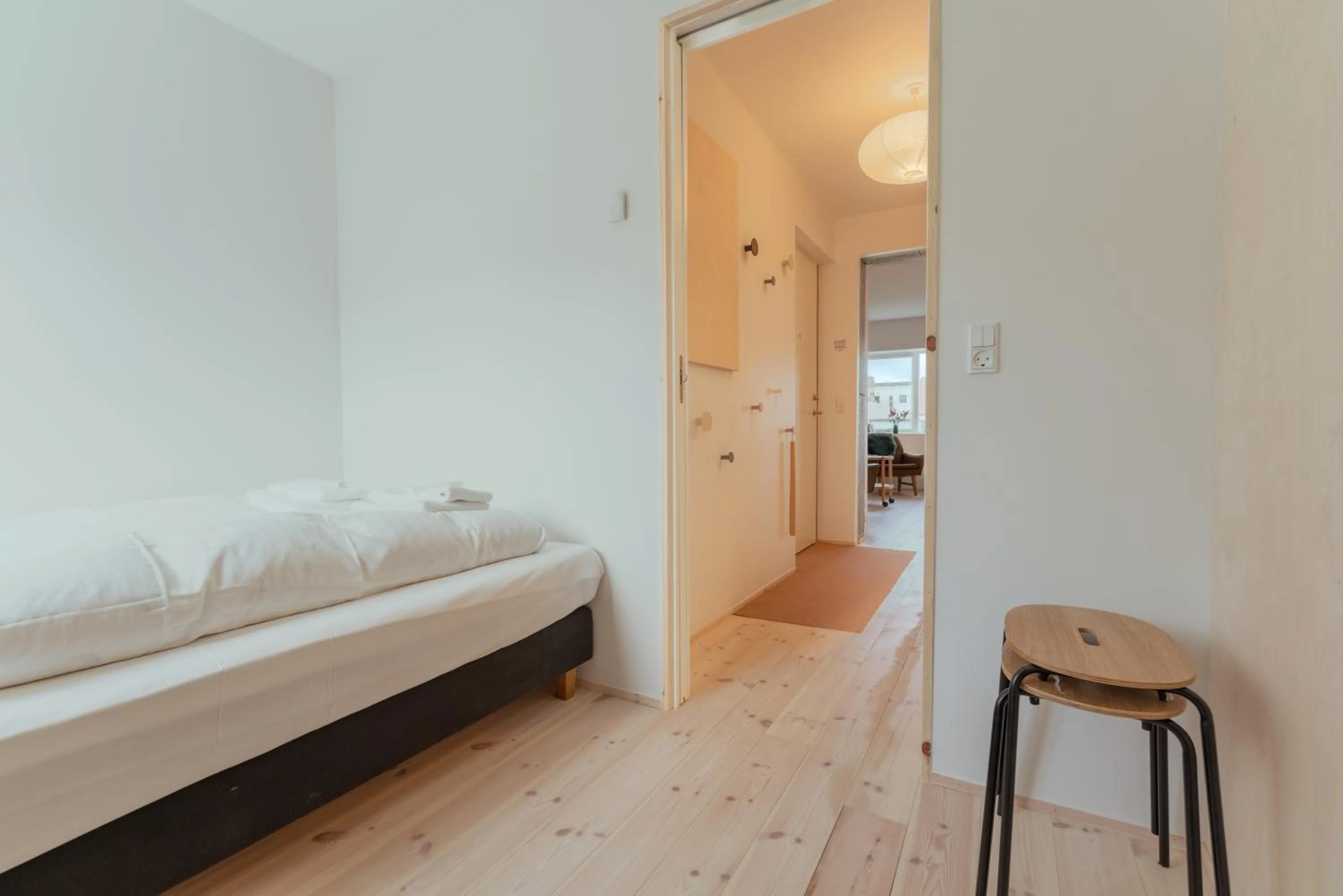 Bed in Charming Central Tórshavn Retreat - 2BR Apartment