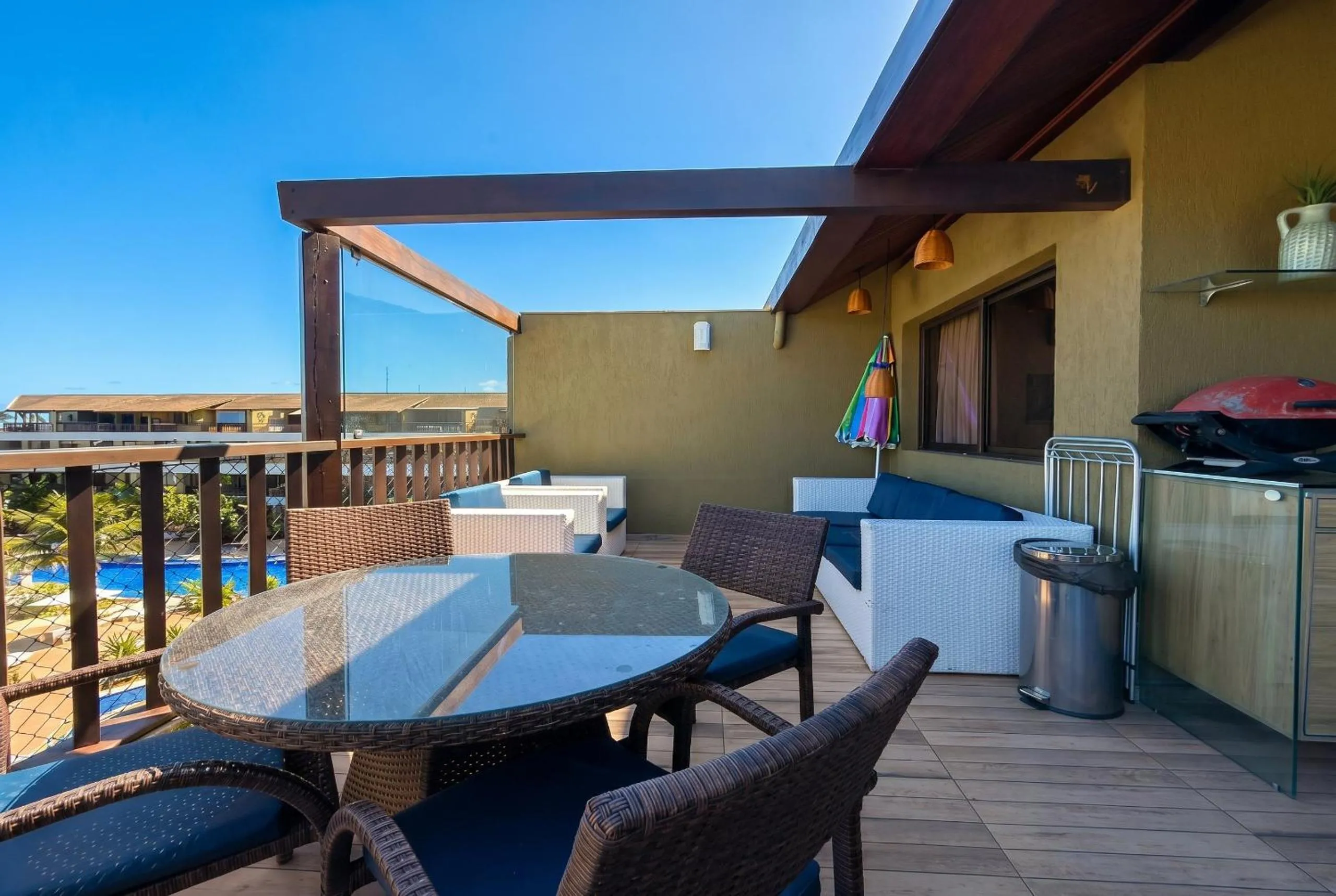 Balcony/Terrace in Malawi Beach Resort - Flat SKY
