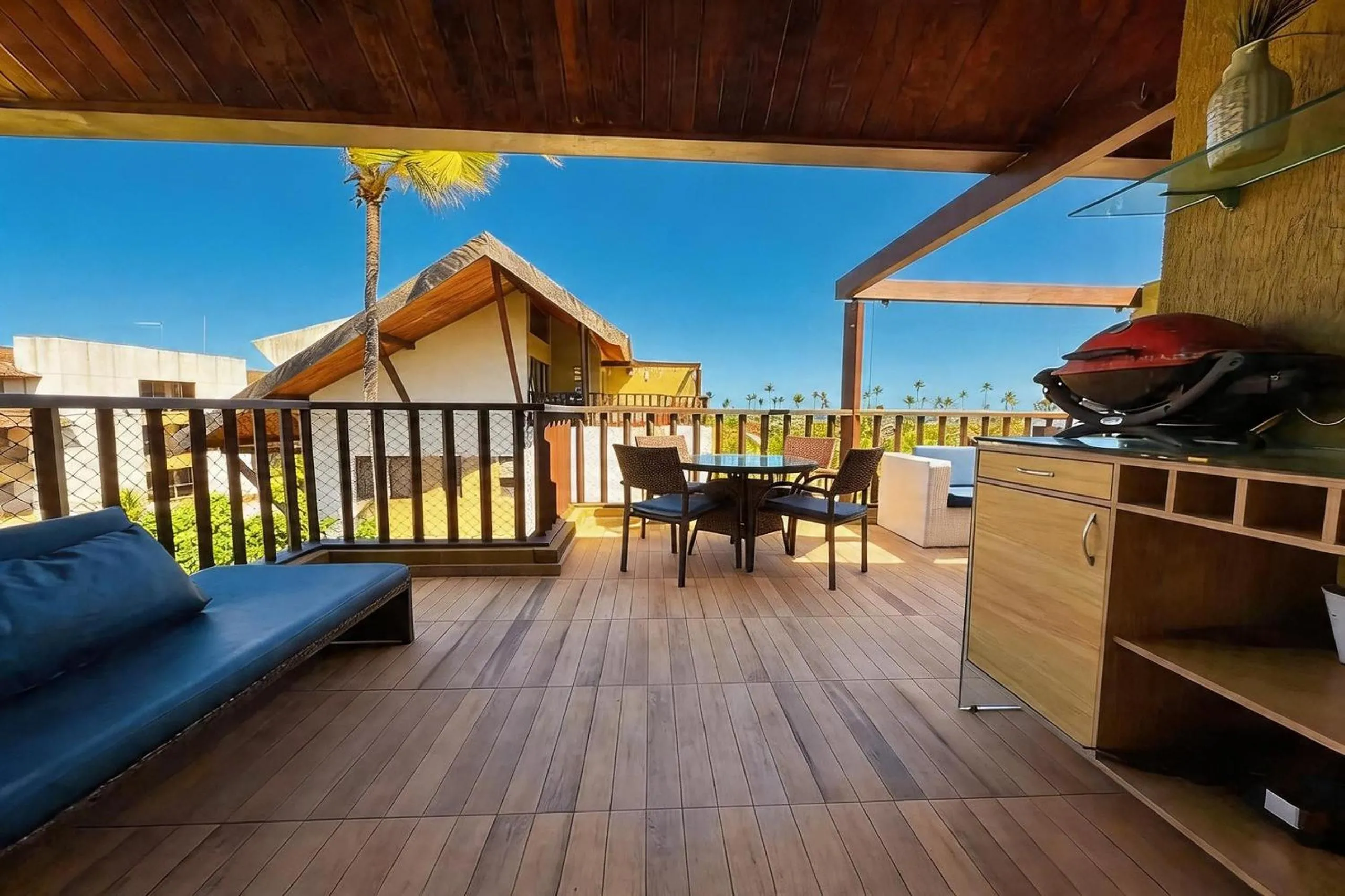 Balcony/Terrace in Malawi Beach Resort - Flat SKY