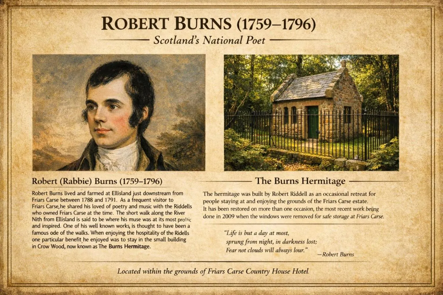 Landmark view in Friars Carse Country House Hotel