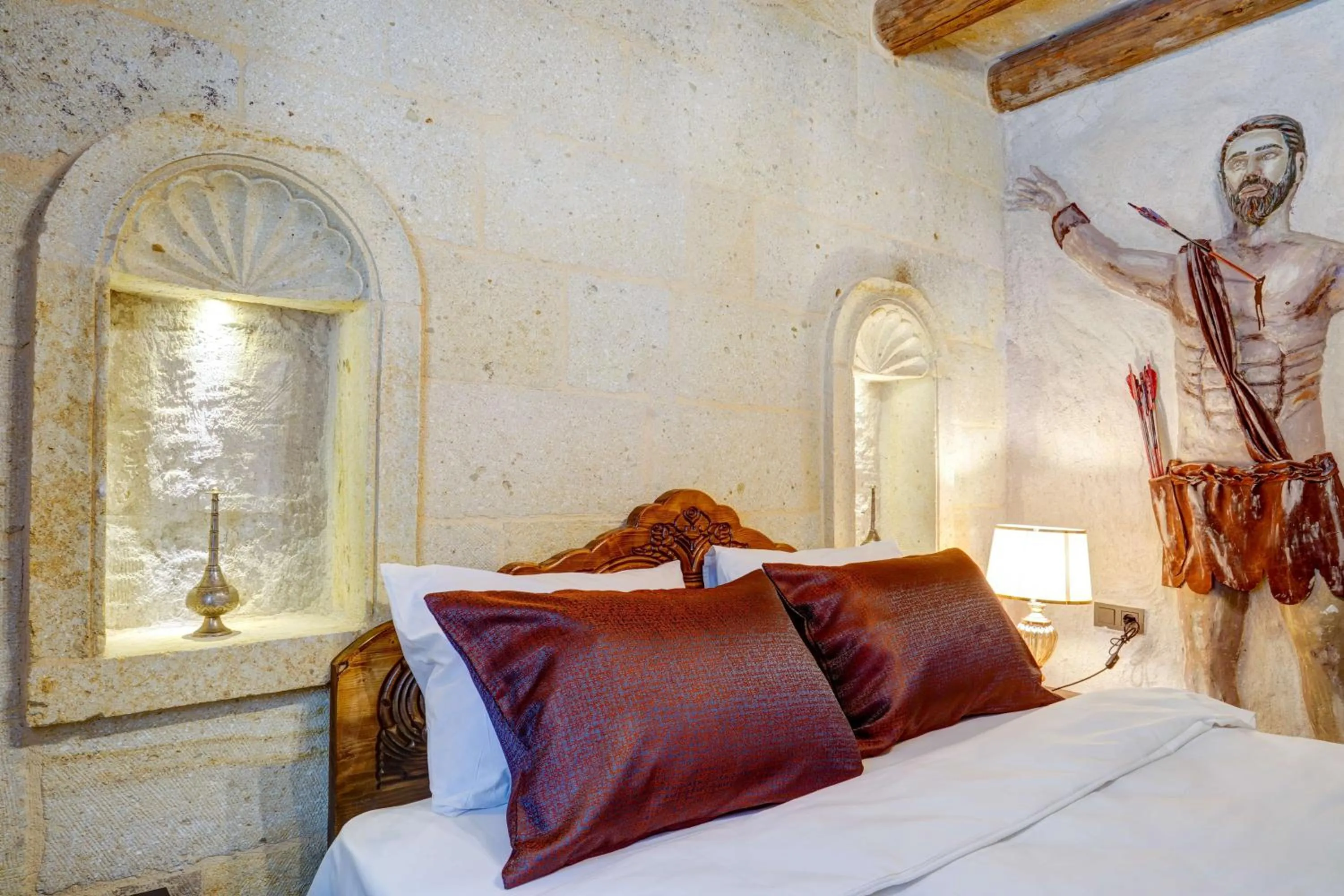 Bed in Marbay Cave Cappadocia