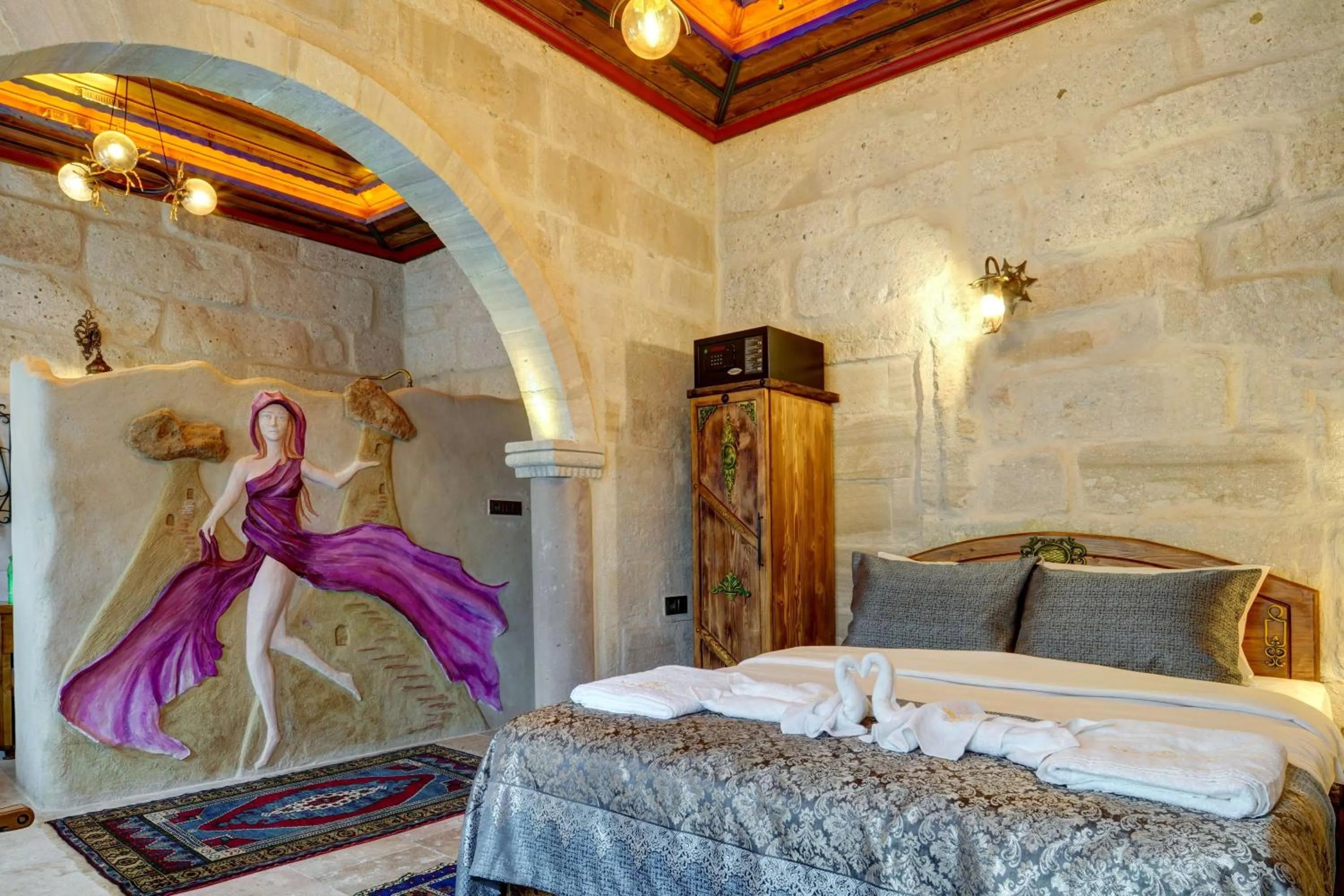 Bed in Marbay Cave Cappadocia