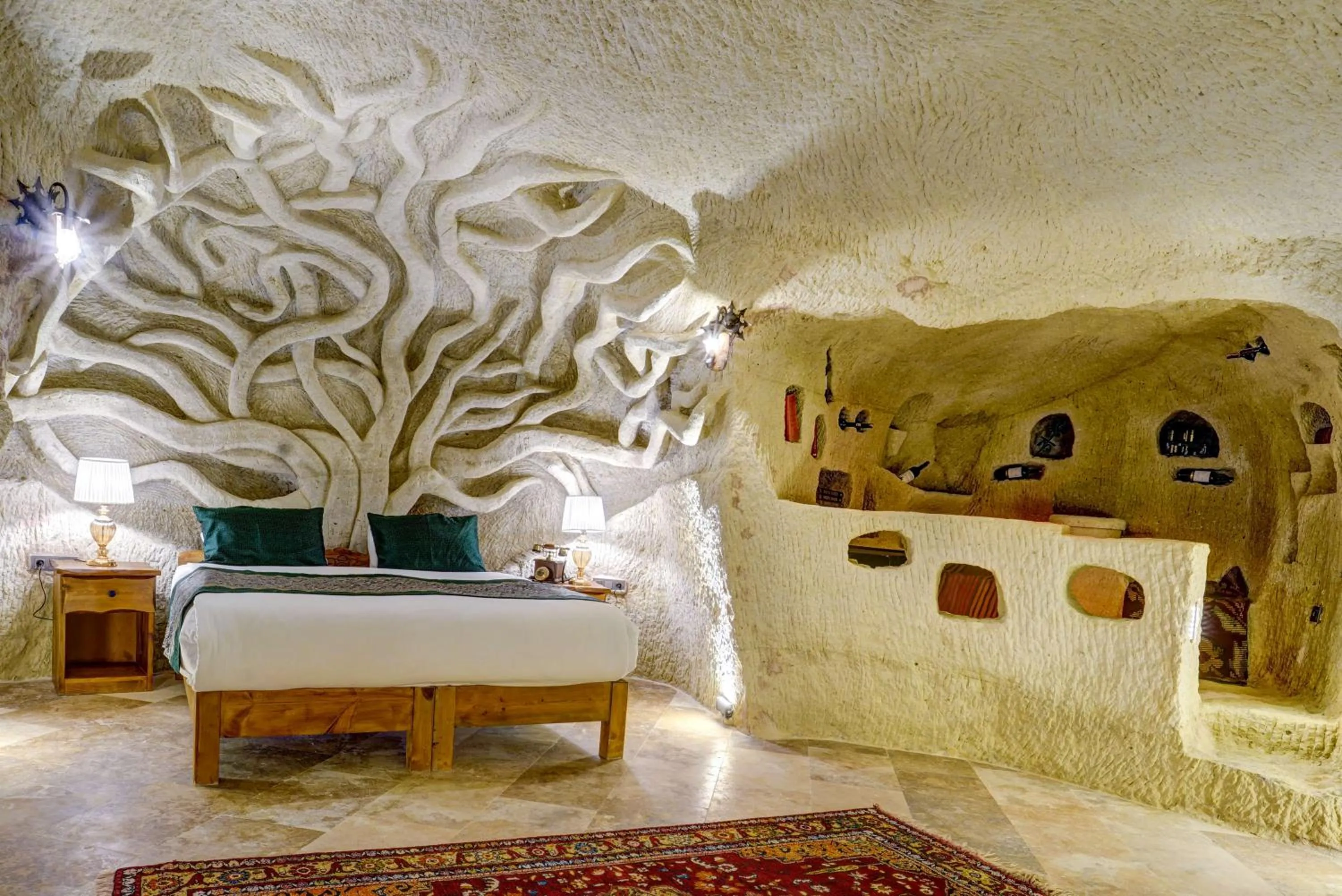 Bed in Marbay Cave Cappadocia