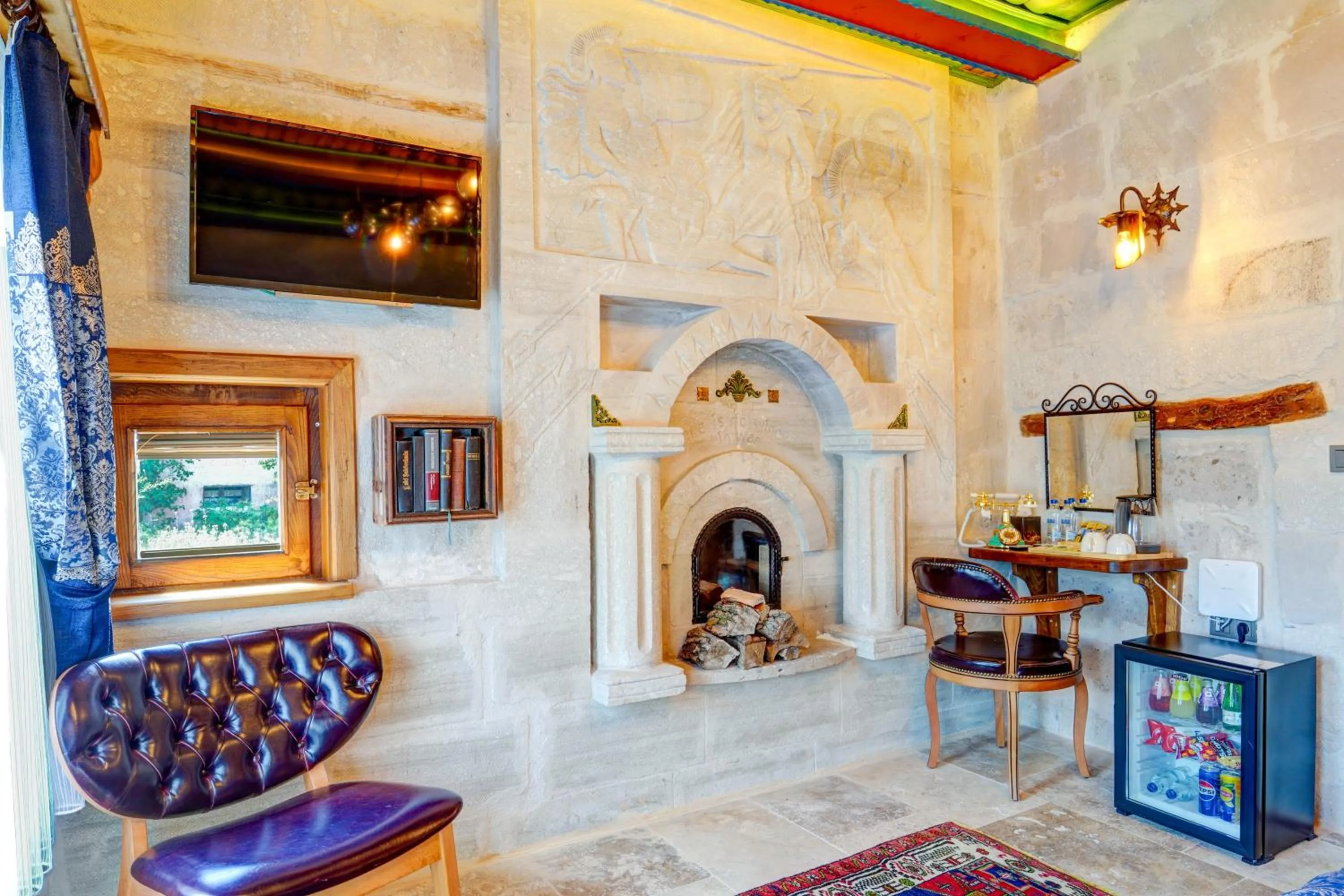 Living room in Marbay Cave Cappadocia