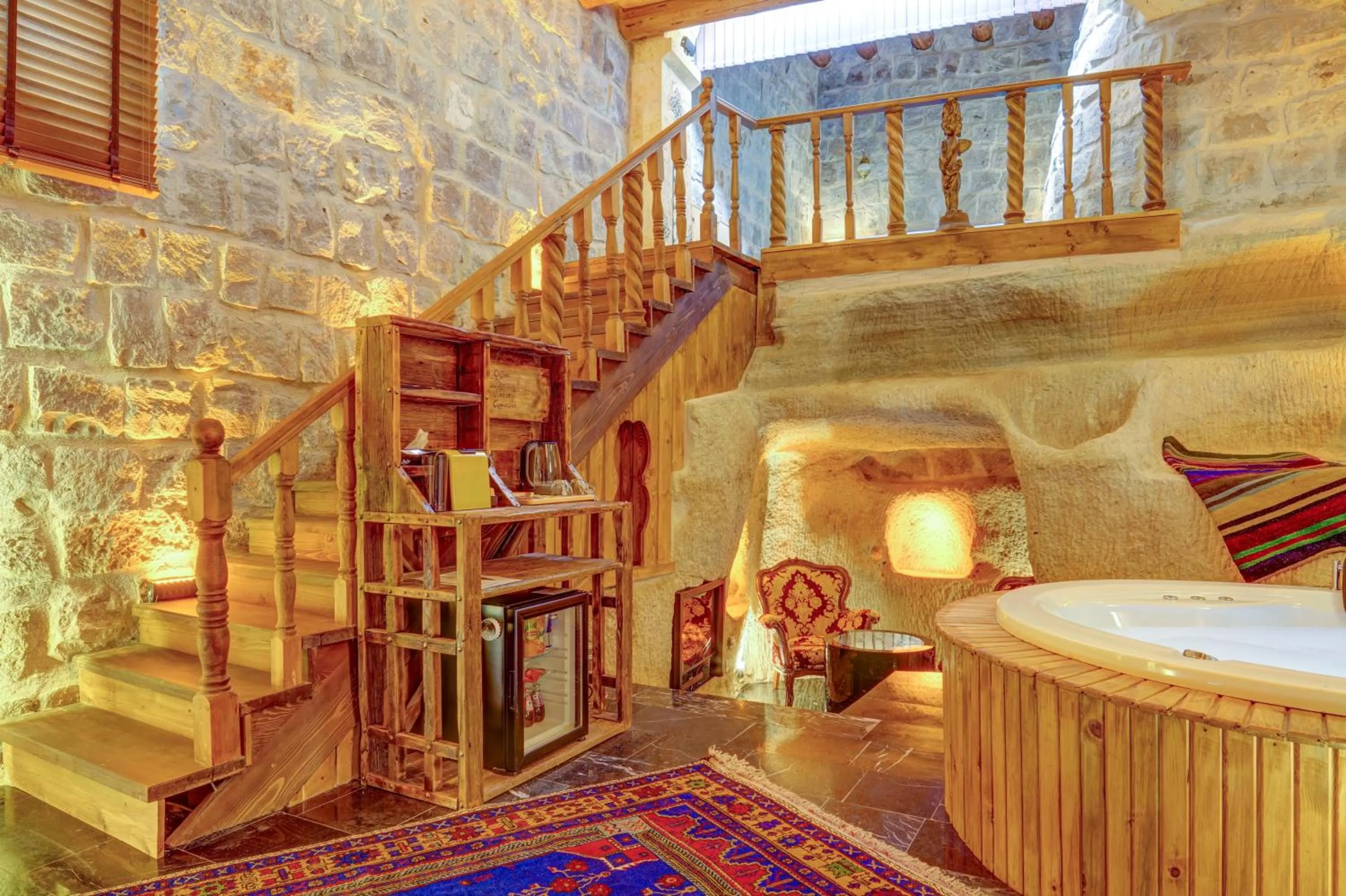 Seating area in Marbay Cave Cappadocia