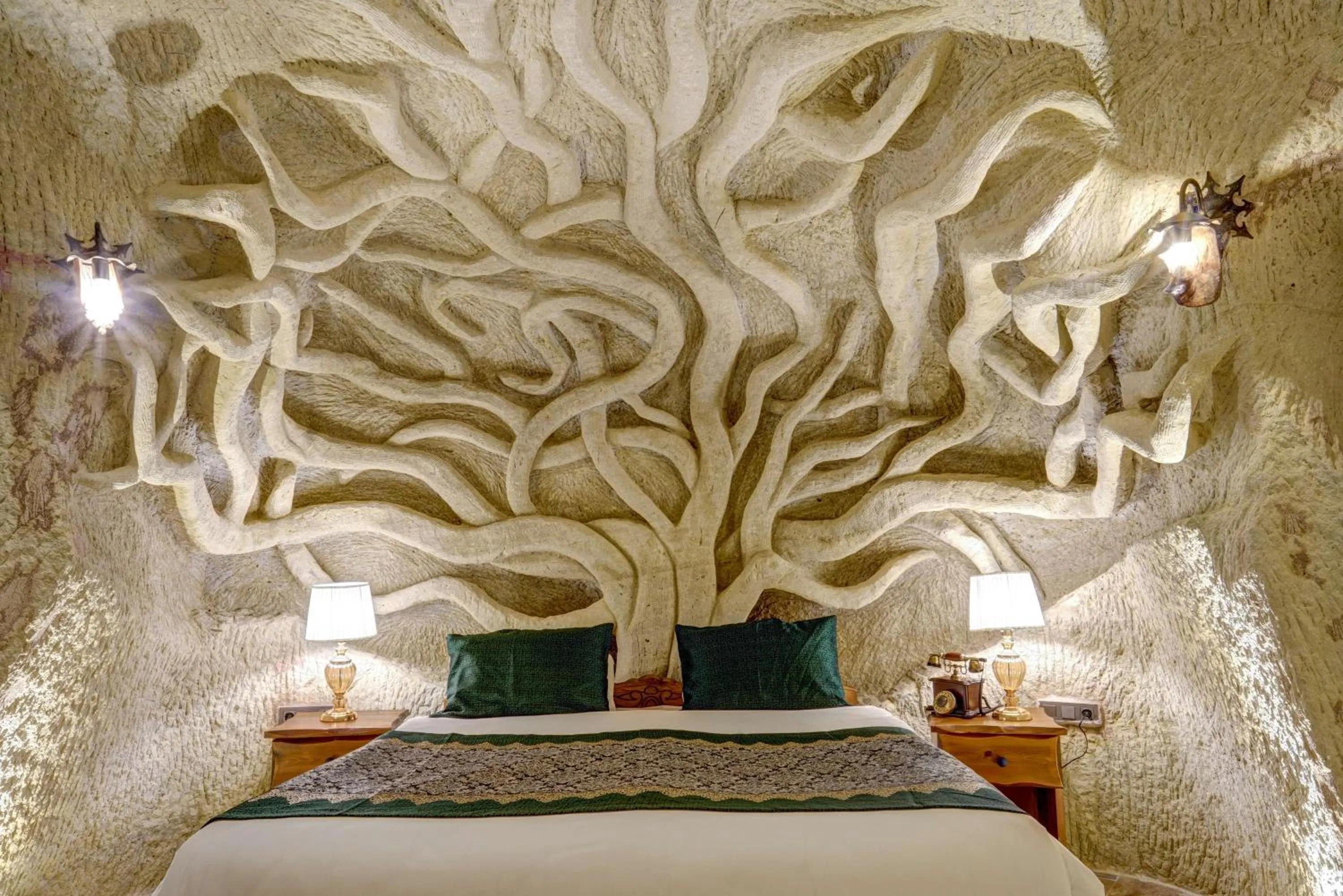 Bed in Marbay Cave Cappadocia