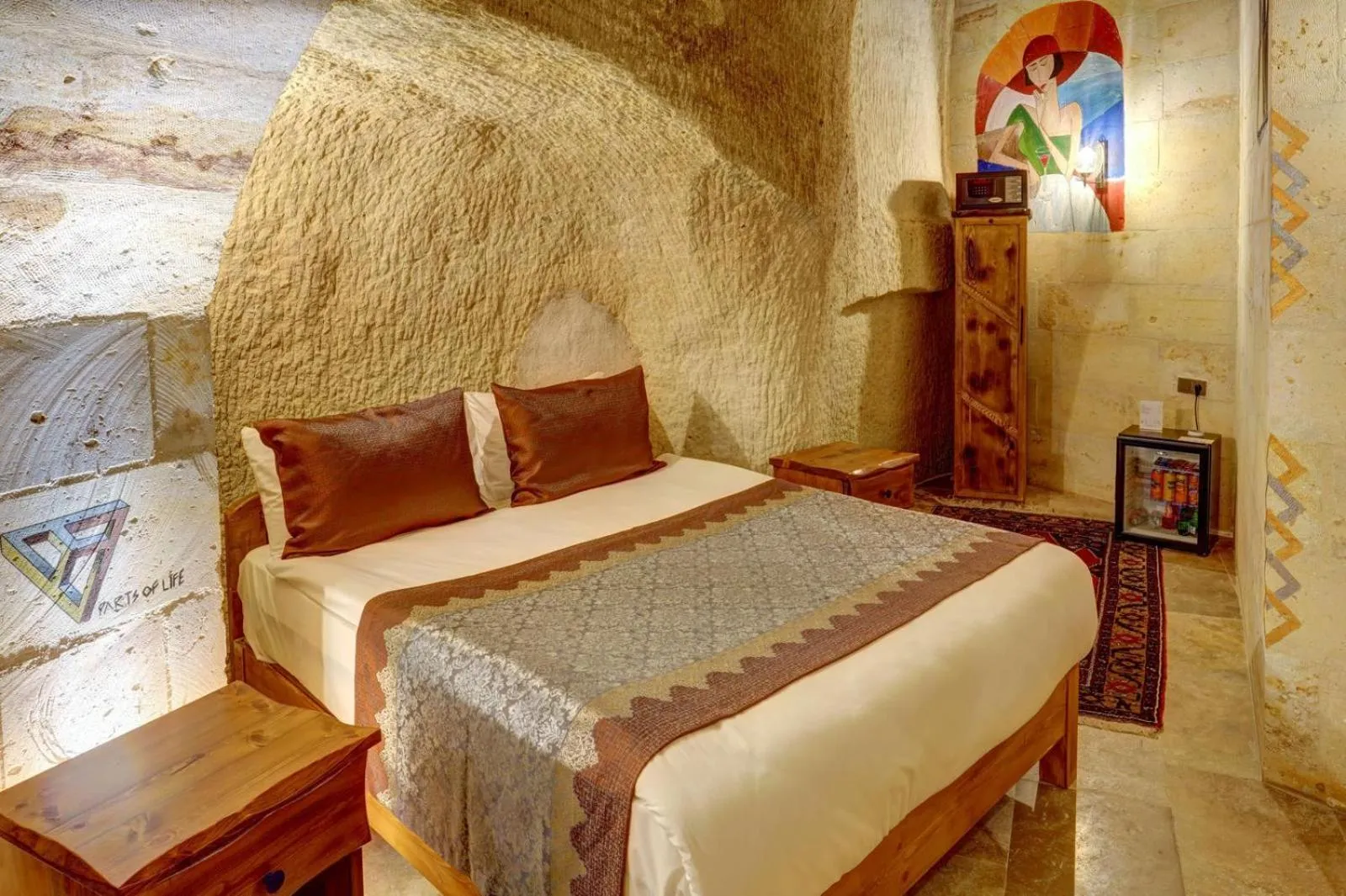 Bed in Marbay Cave Cappadocia