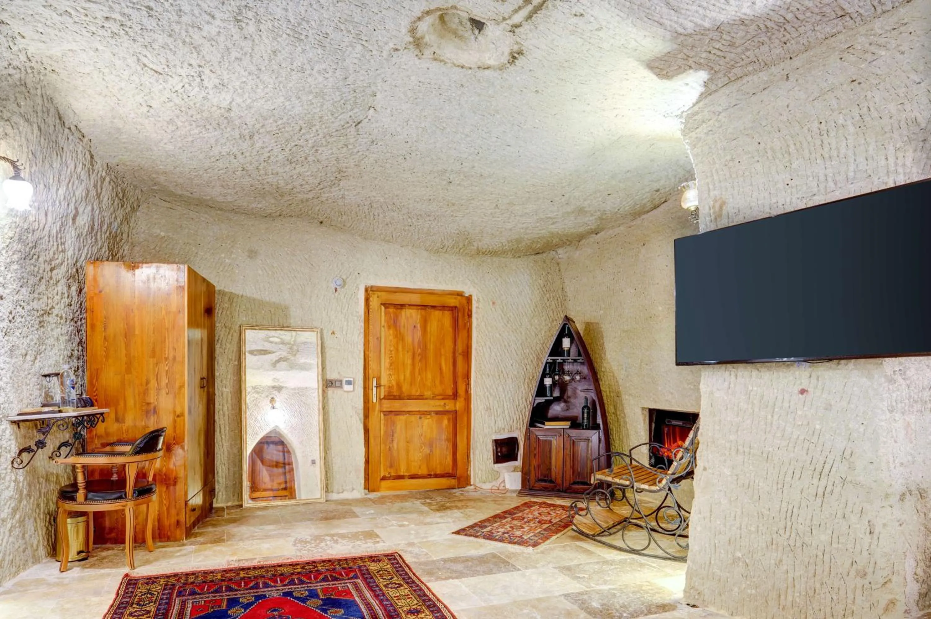 Seating area in Marbay Cave Cappadocia