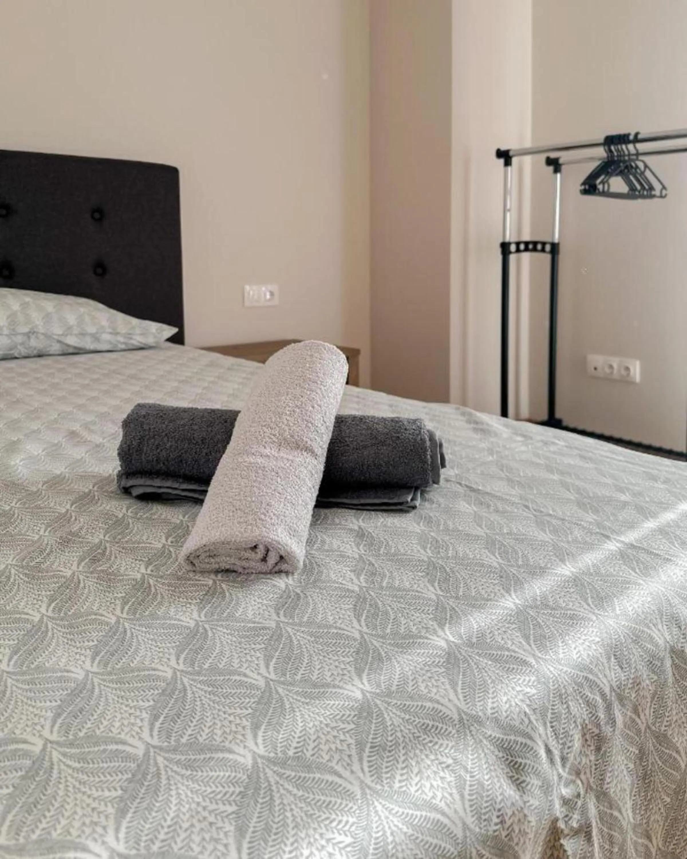 Bed in SoTa Metekhi Hotel