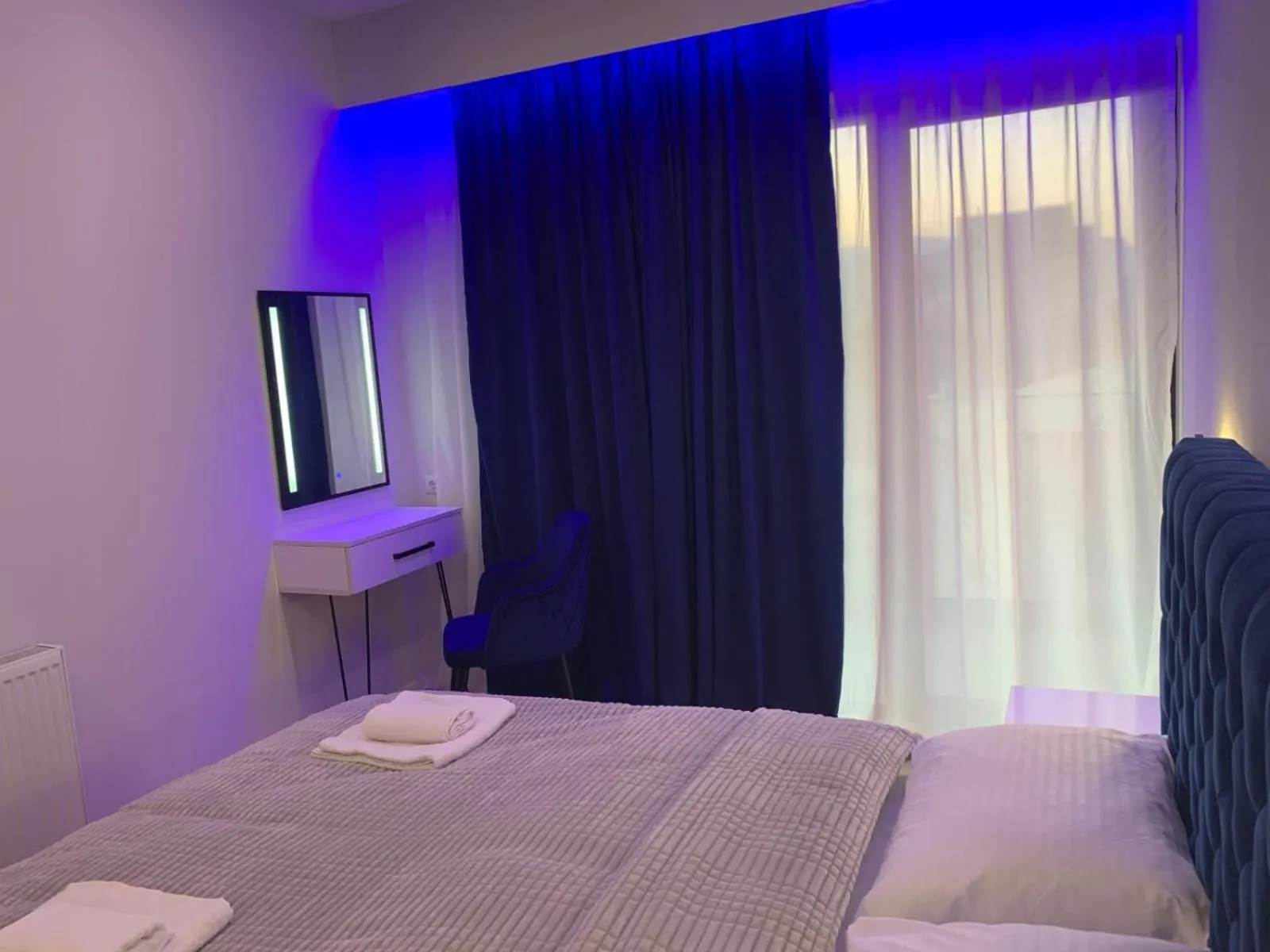 Bed in SoTa Metekhi Hotel