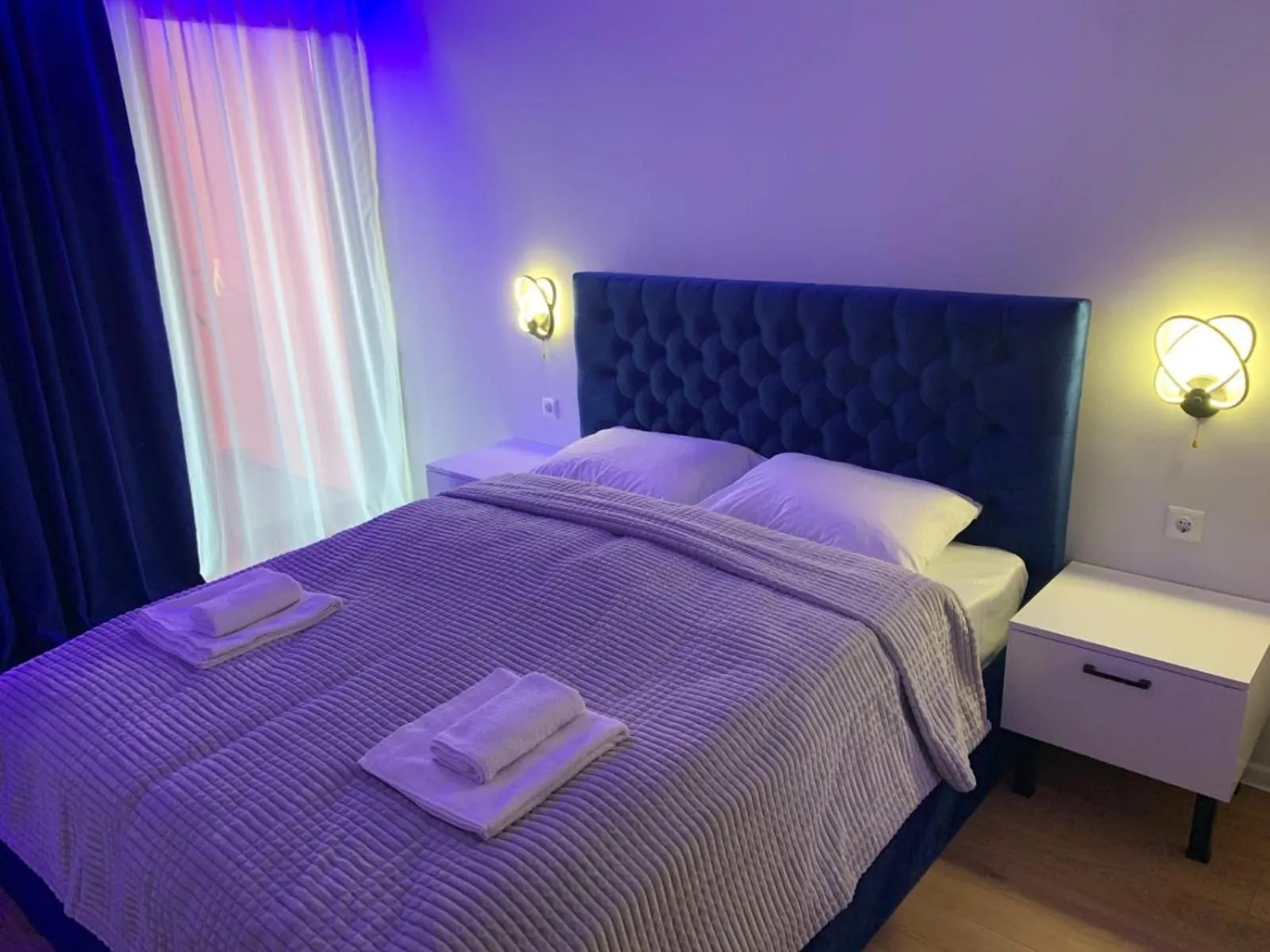 Bed in SoTa Metekhi Hotel