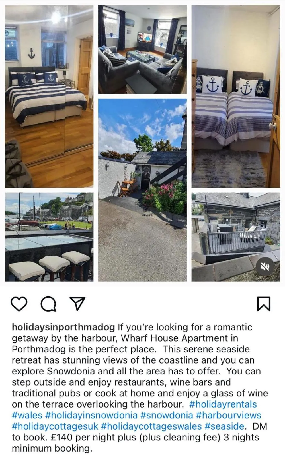 lovely apartment porthmadog harbourside views of mountains festiniog railway