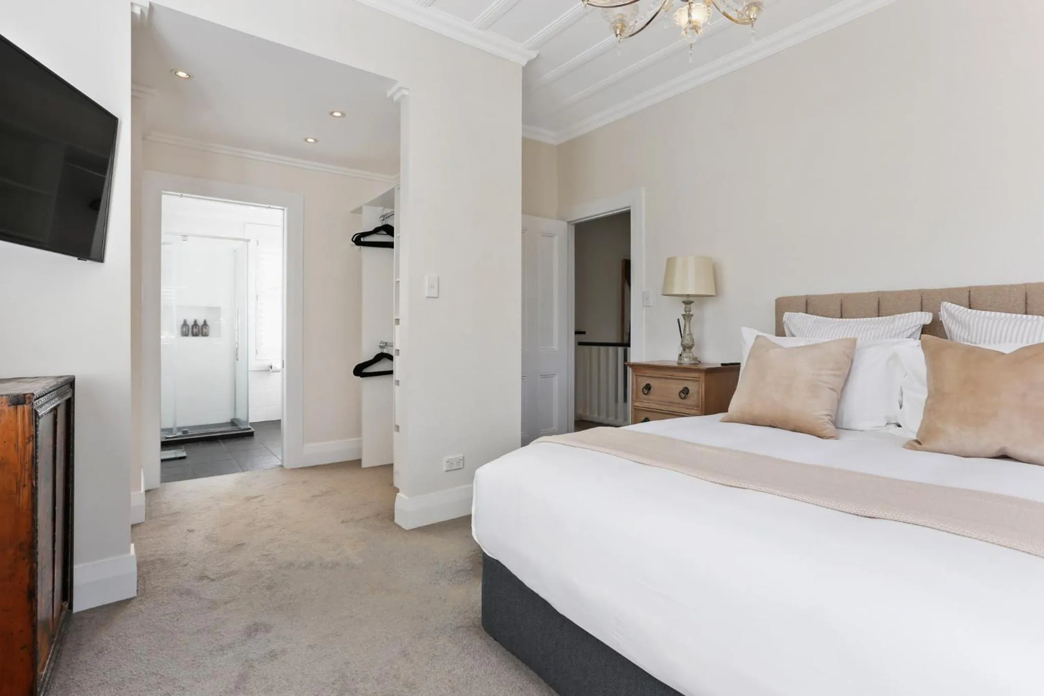 Bedroom, Bed in Freemans Bay Home by Urban Rest