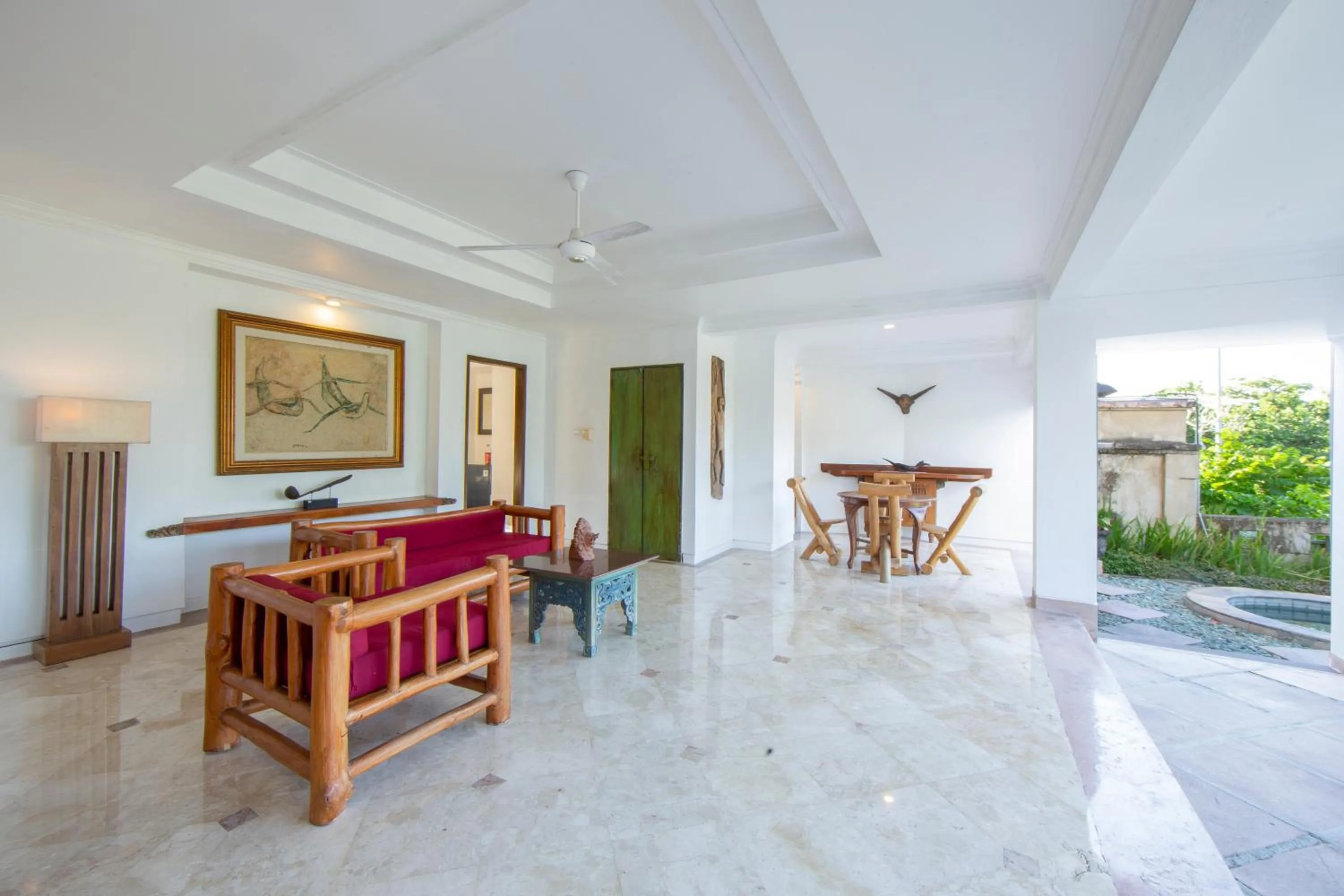 Seating area in Alam Puri Art Museum and Villas