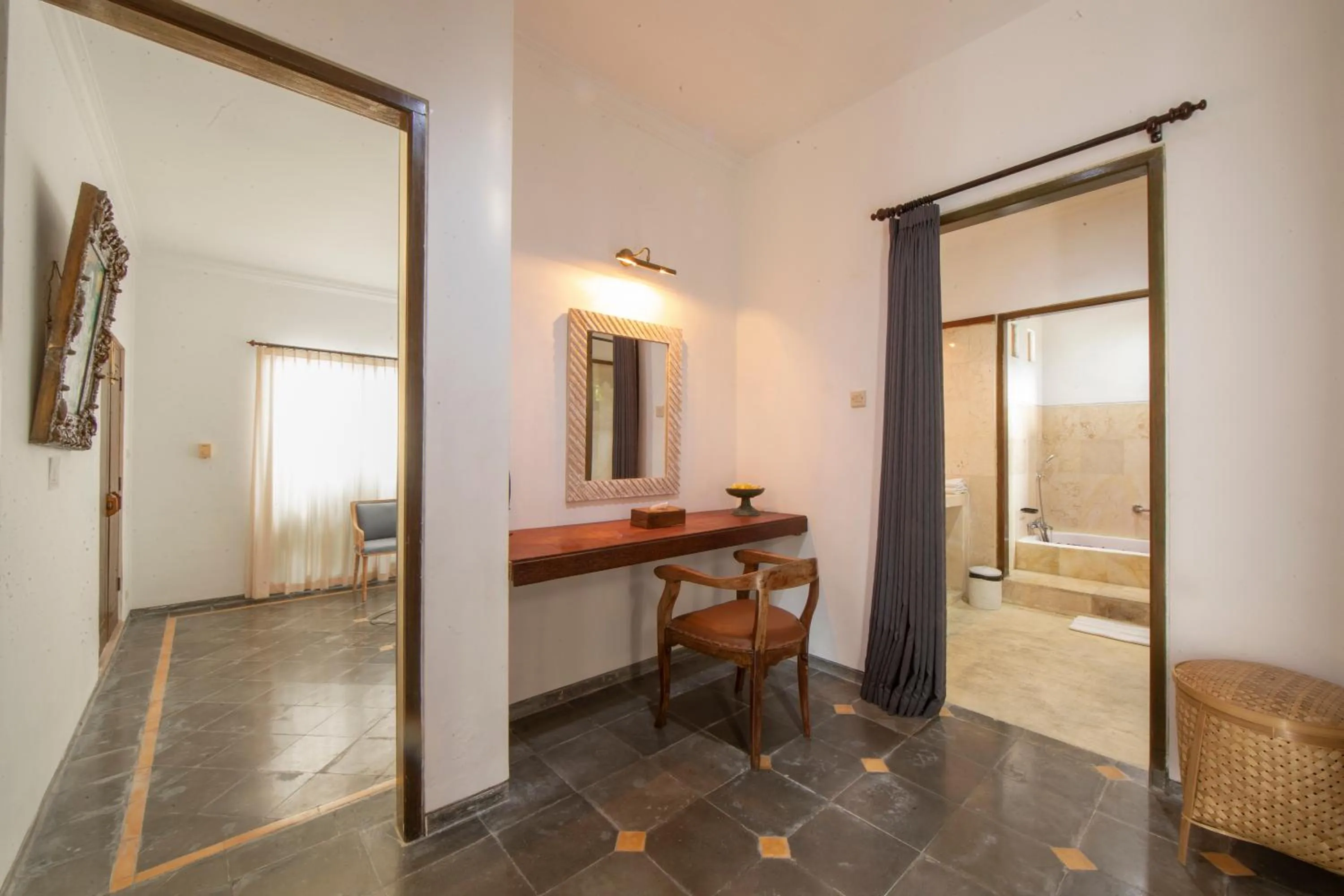 Seating area in Alam Puri Art Museum and Villas