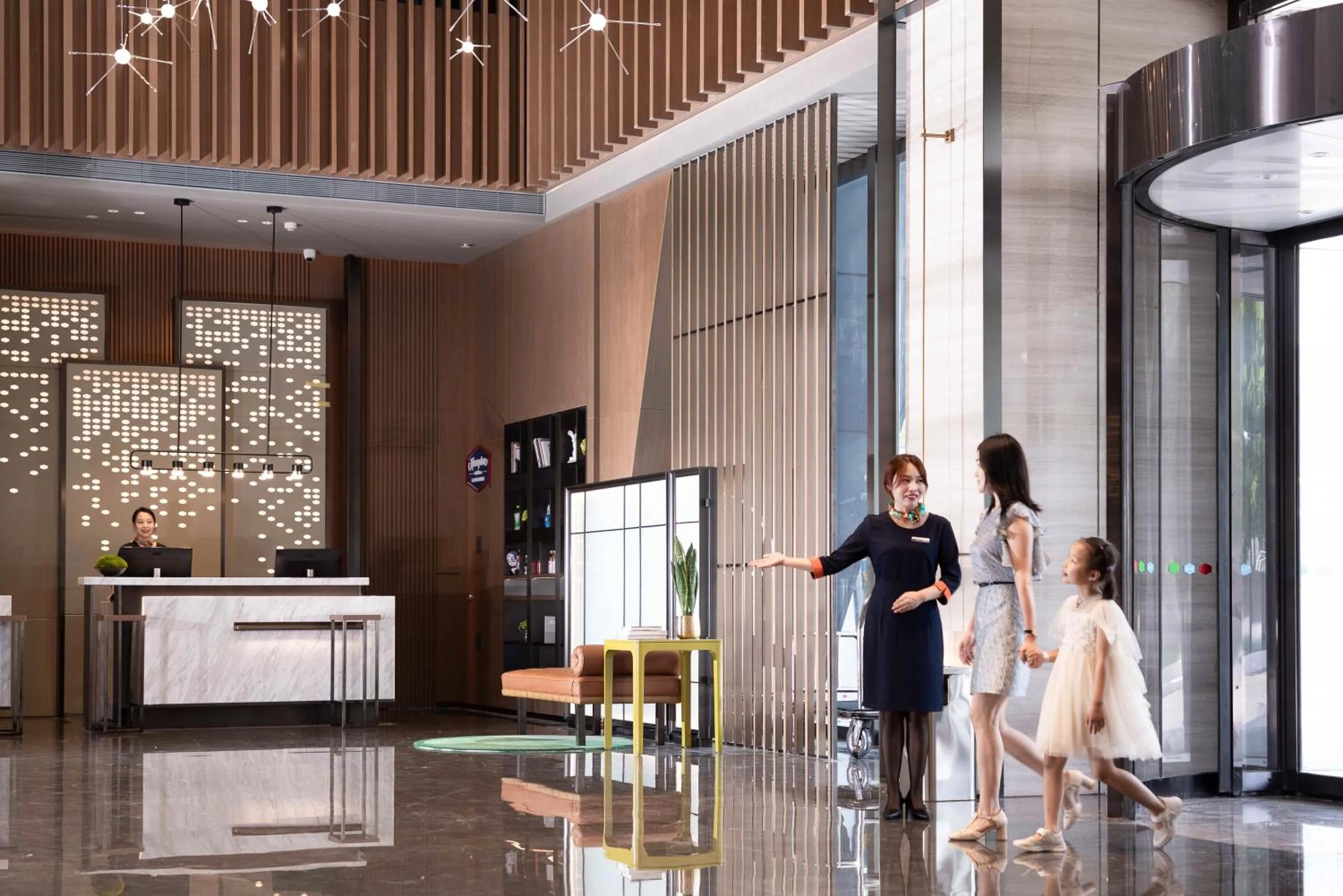 Lobby or reception in Hilton Hotel by Hampton Wuhan Zhongnan Street Branch