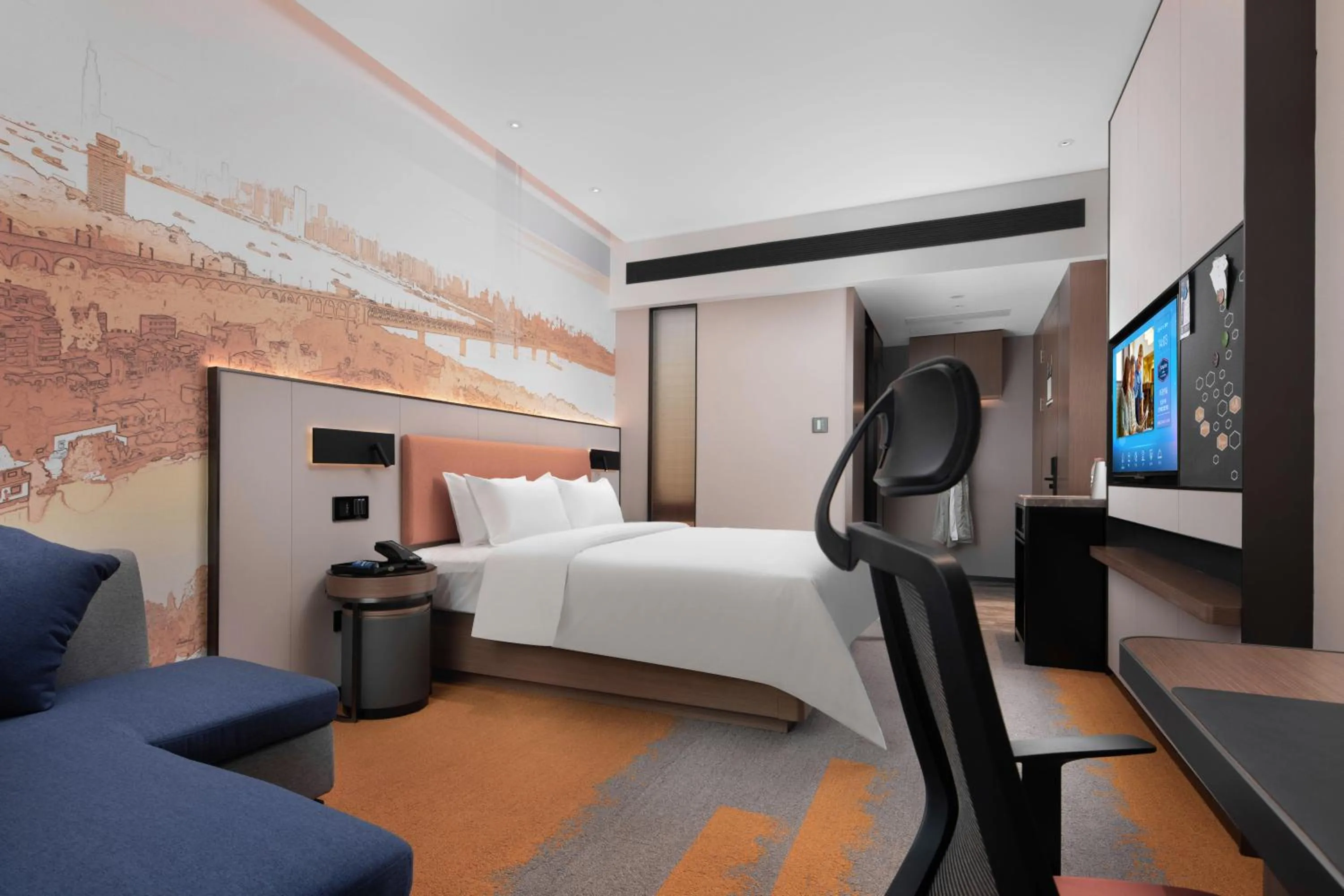 Bed in Hilton Hotel by Hampton Wuhan Zhongnan Street Branch