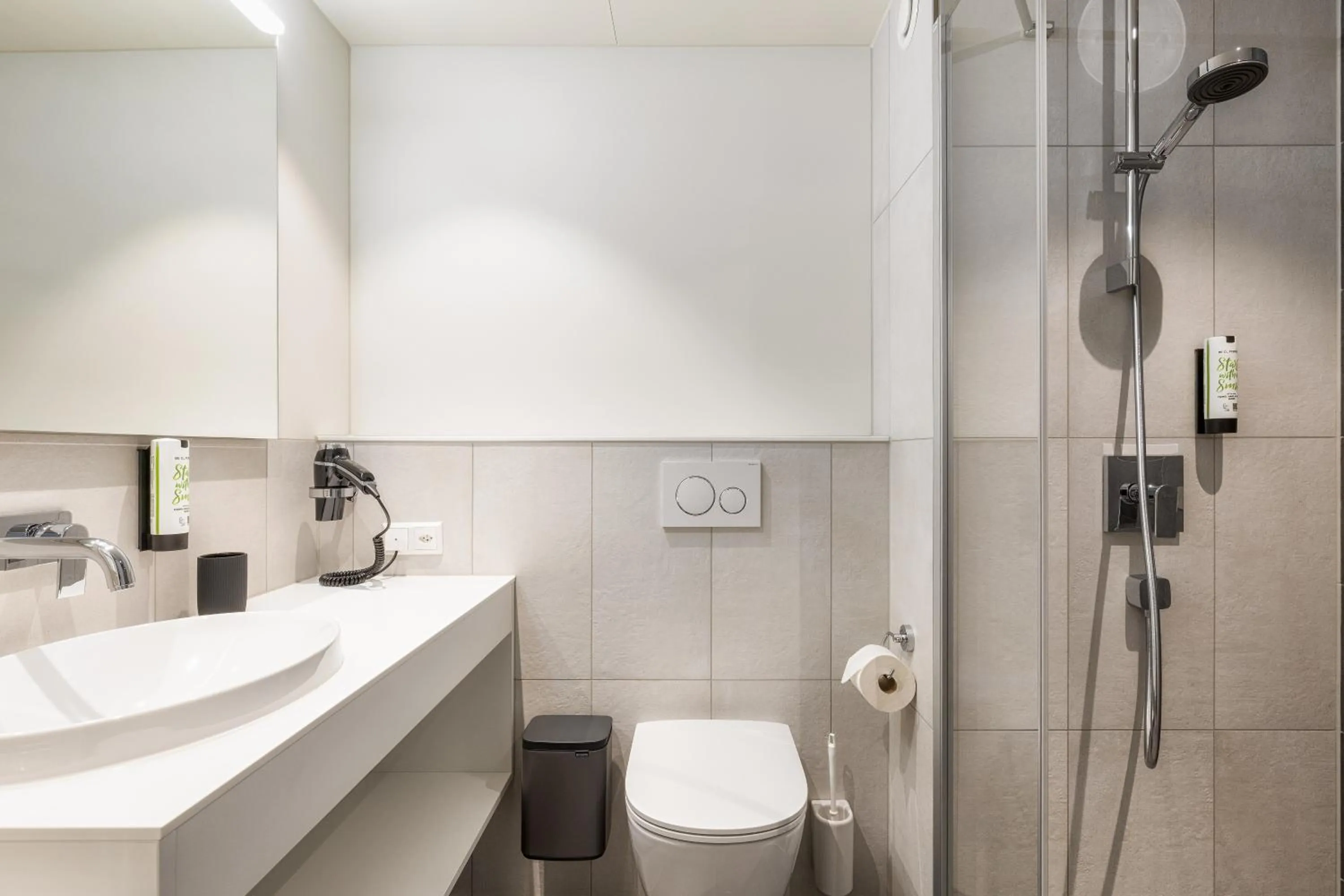 Shower in b_smart motel Amriswil