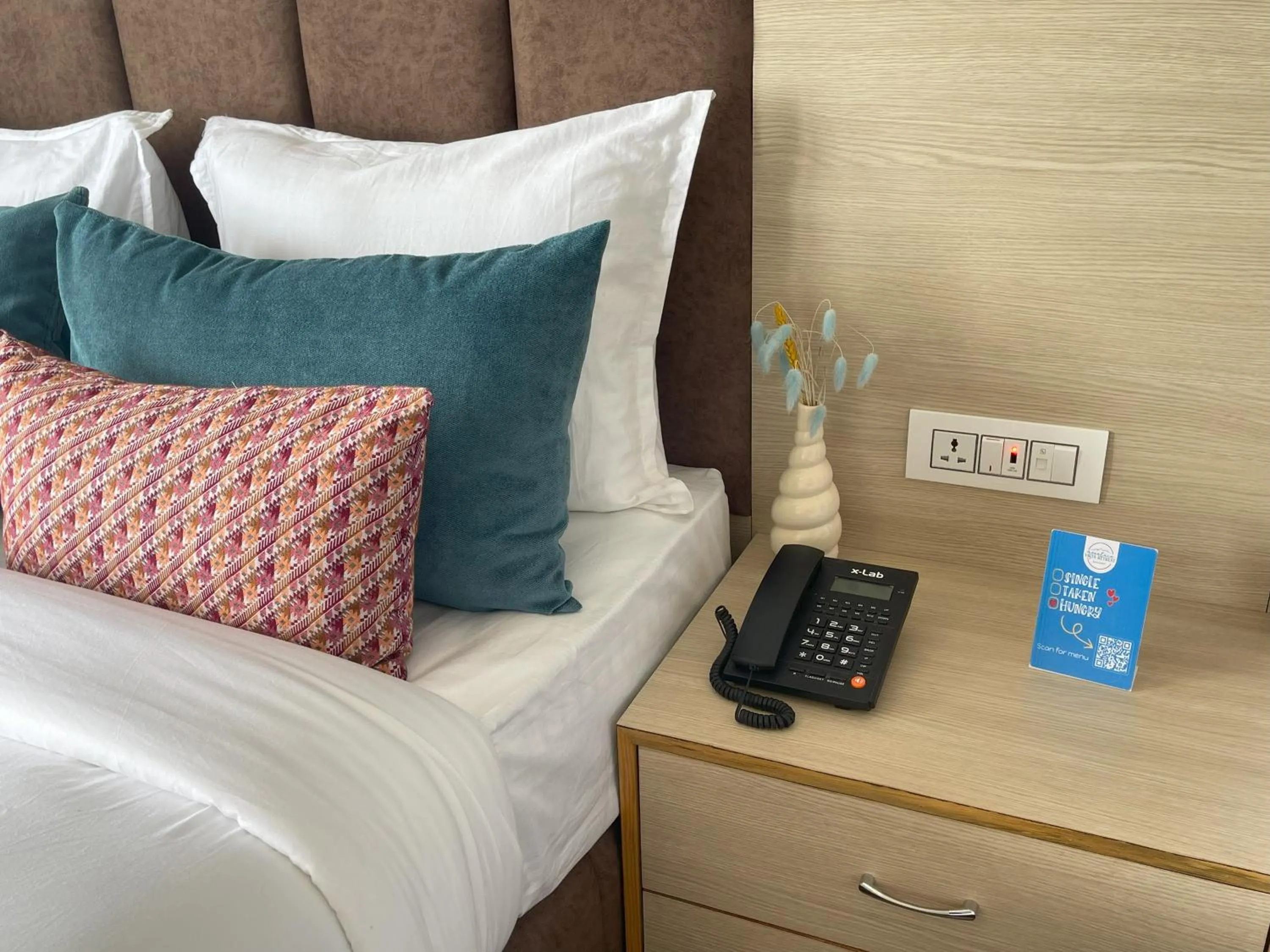 Bedroom, Bed in Mountain Vista Retreat - Nagarkot