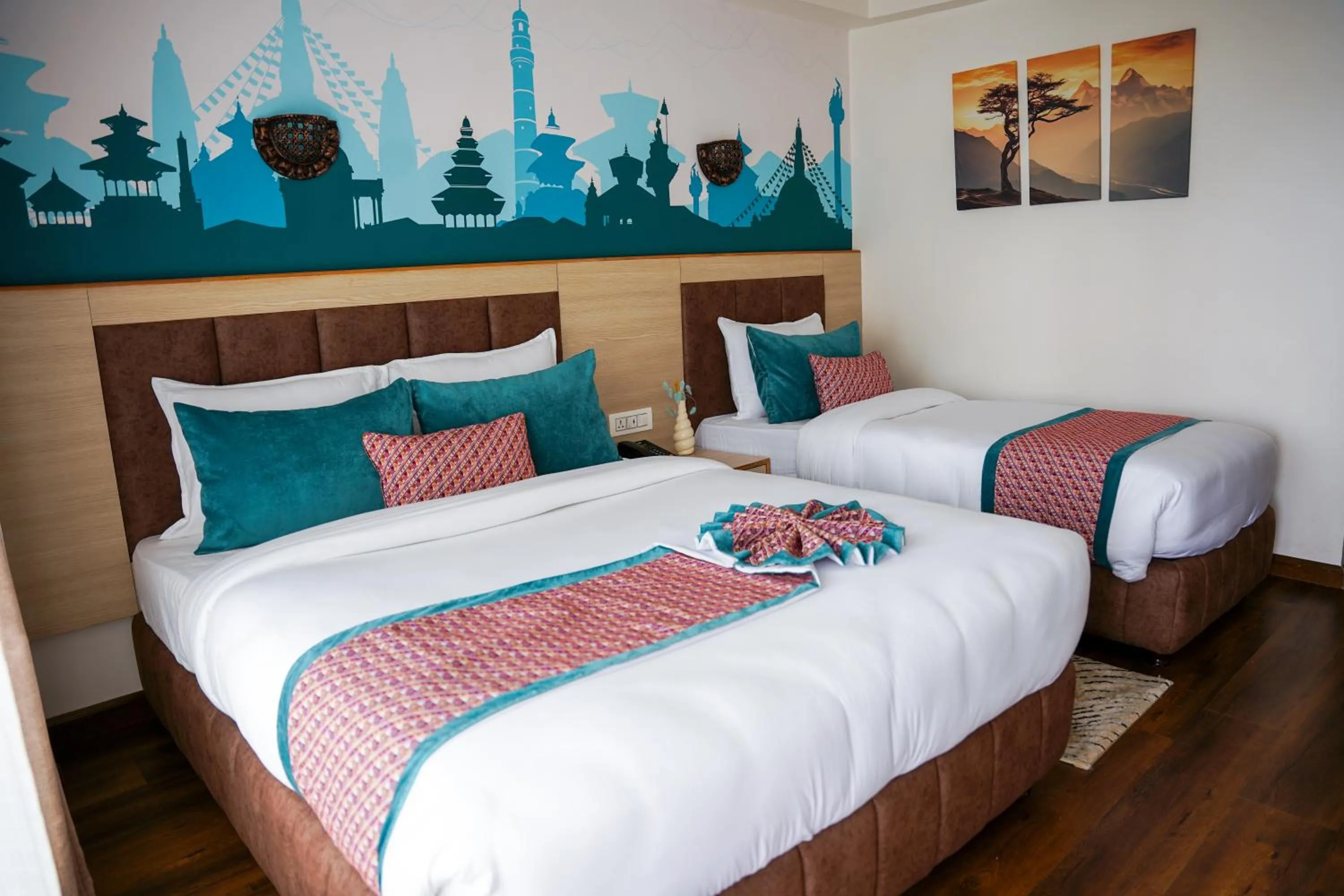 Bed in Mountain Vista Retreat - Nagarkot