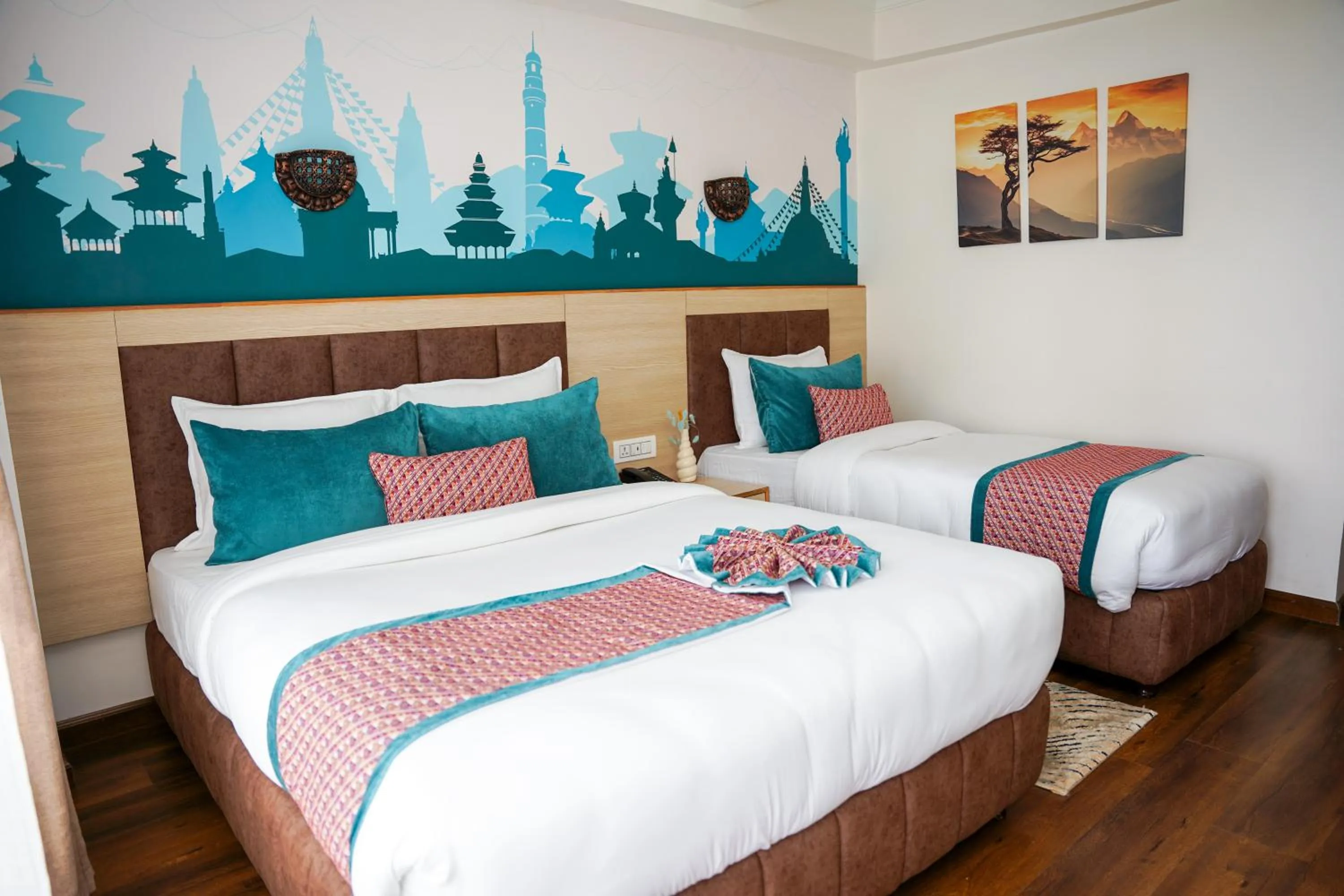 Bed in Mountain Vista Retreat - Nagarkot