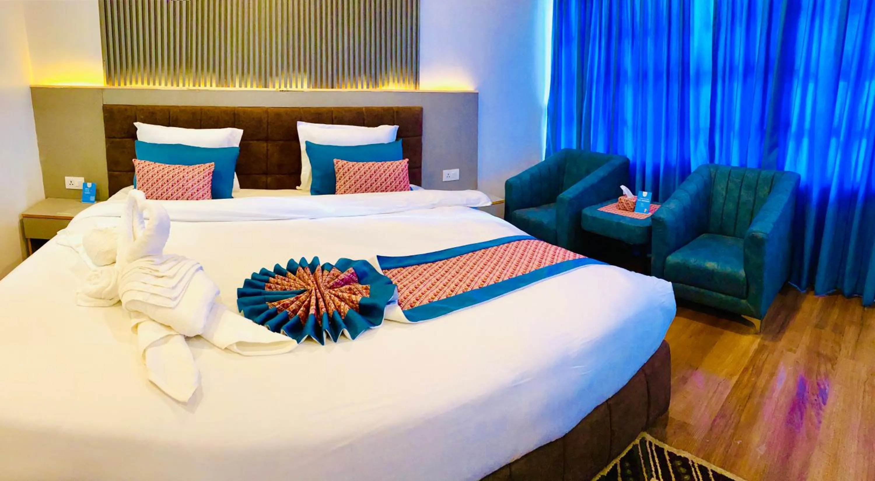 Bedroom, Bed in Mountain Vista Retreat - Nagarkot