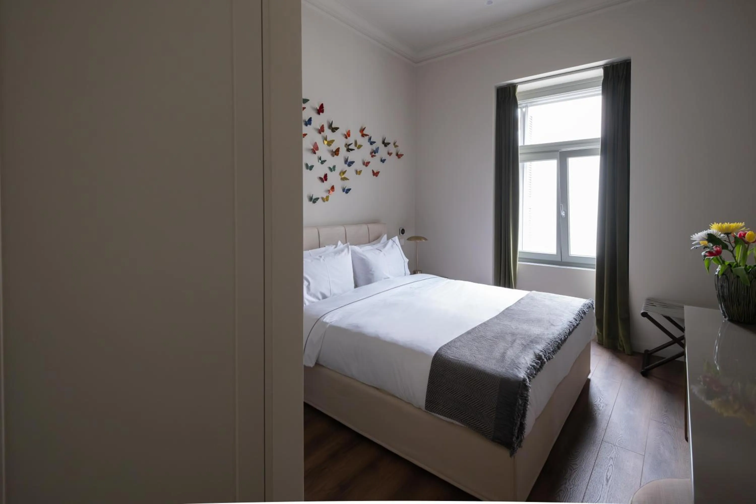 Bed in Nine Athens Hotel