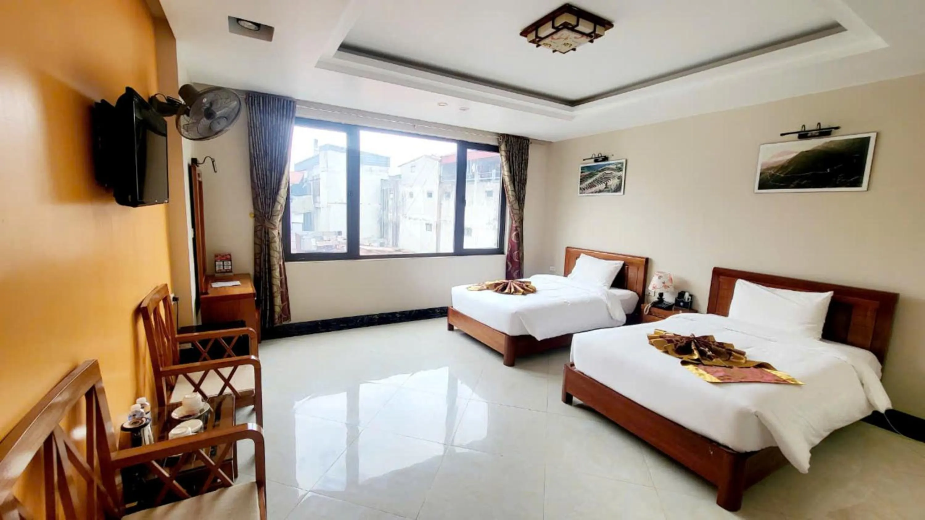 Bed in New Sun Hotel Sapa