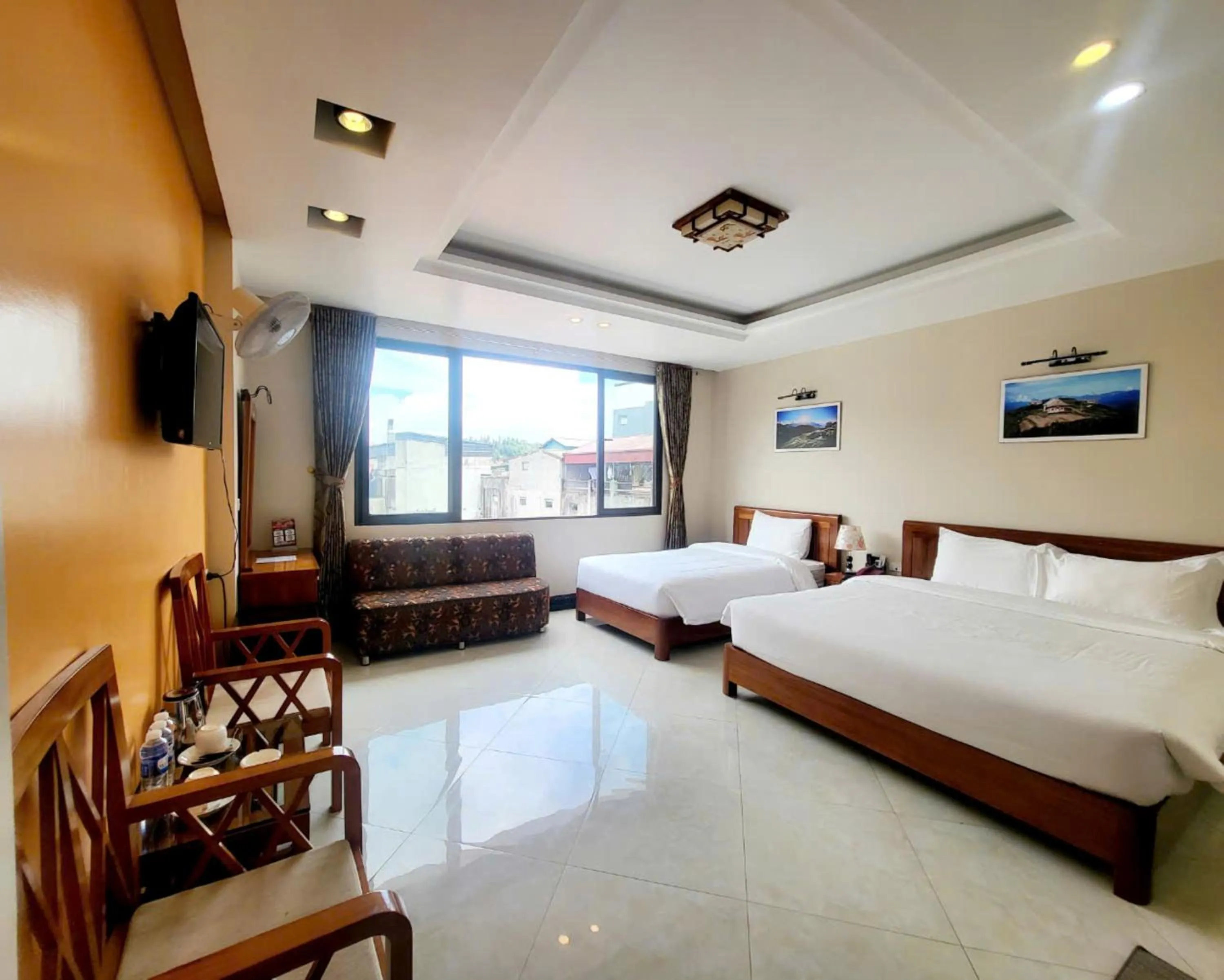 Bed in New Sun Hotel Sapa