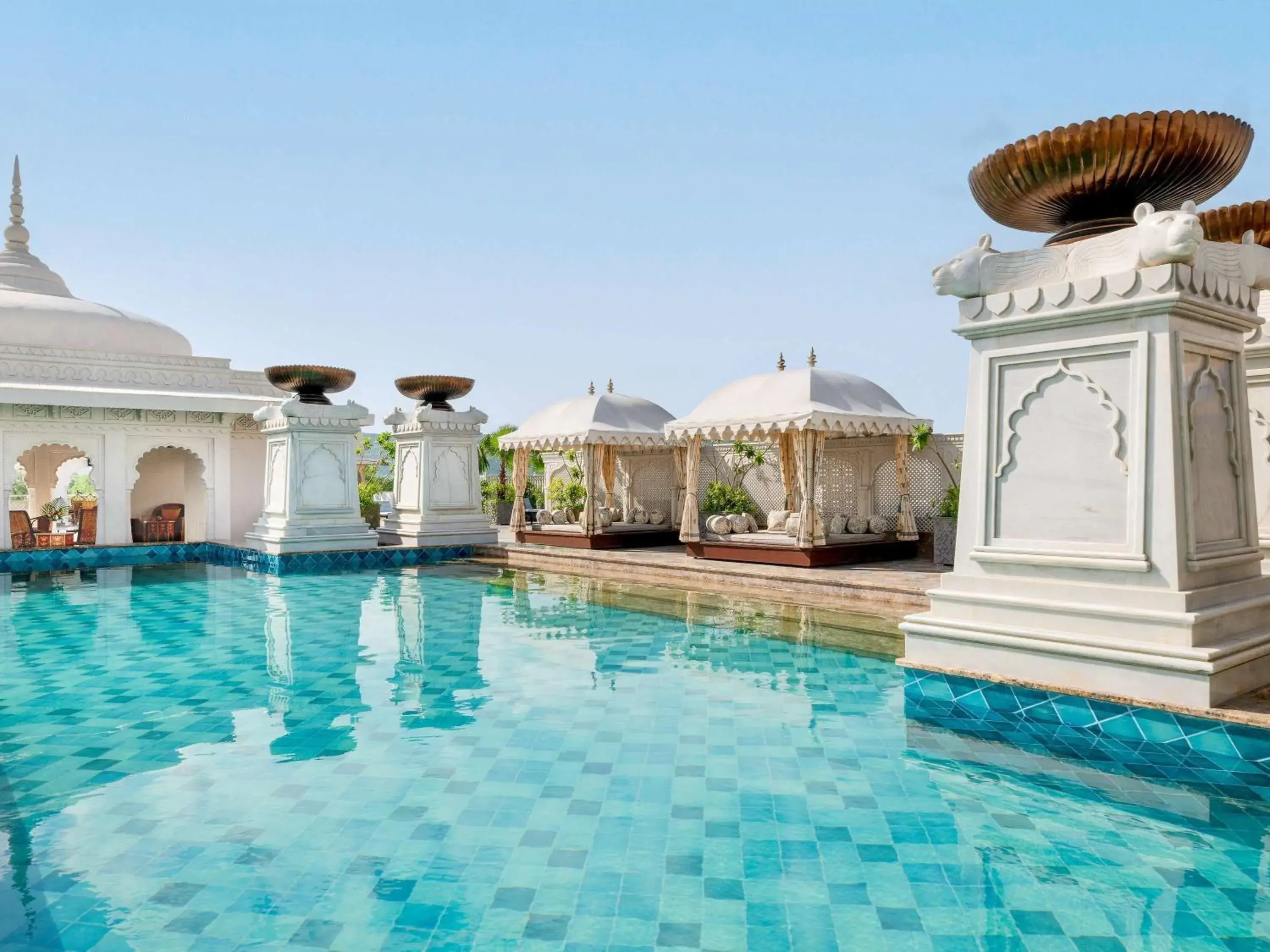 Pool view in Raffles Jaipur Pool view in Raffles Jaipur
