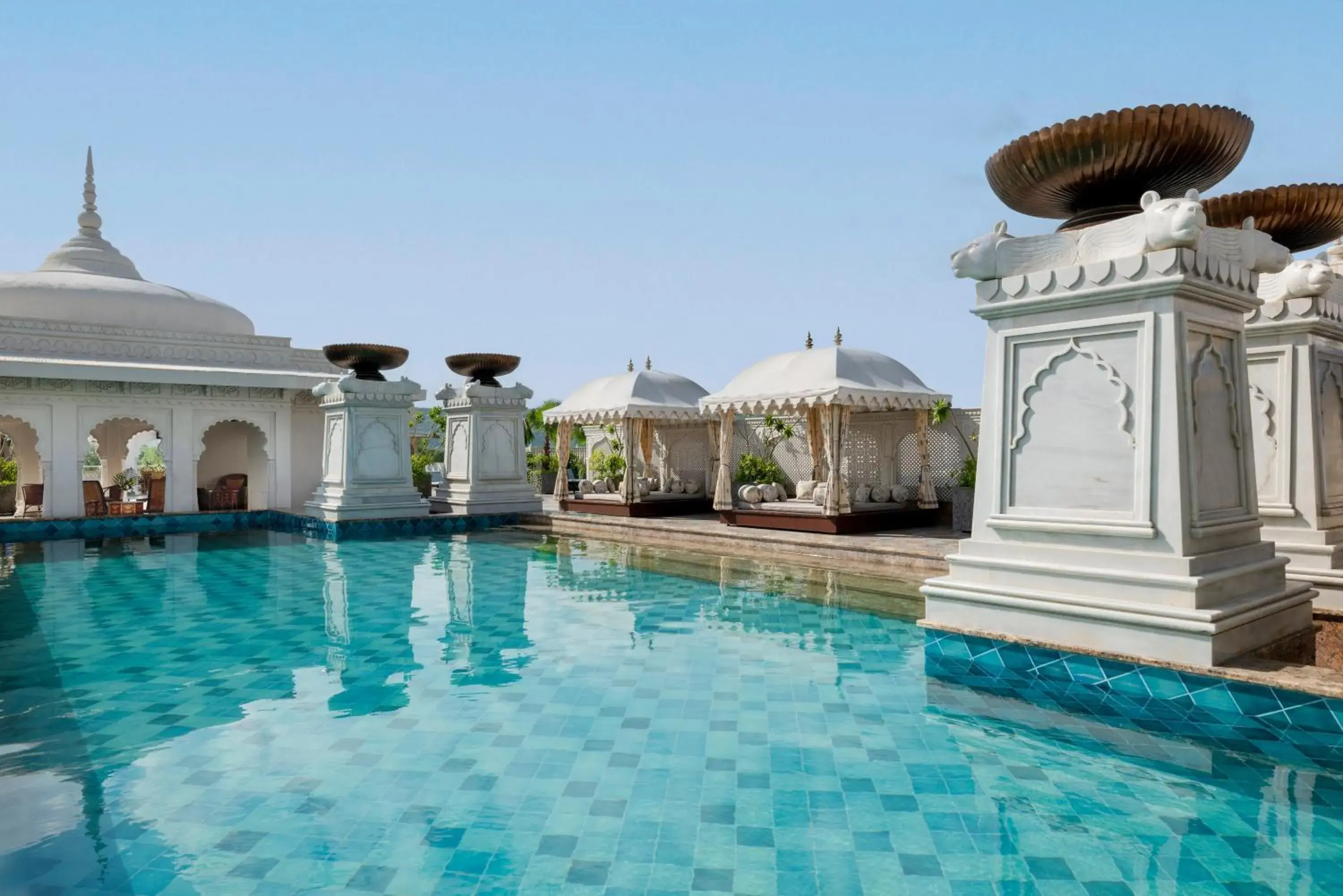 Swimming pool in Raffles Jaipur Swimming pool in Raffles Jaipur