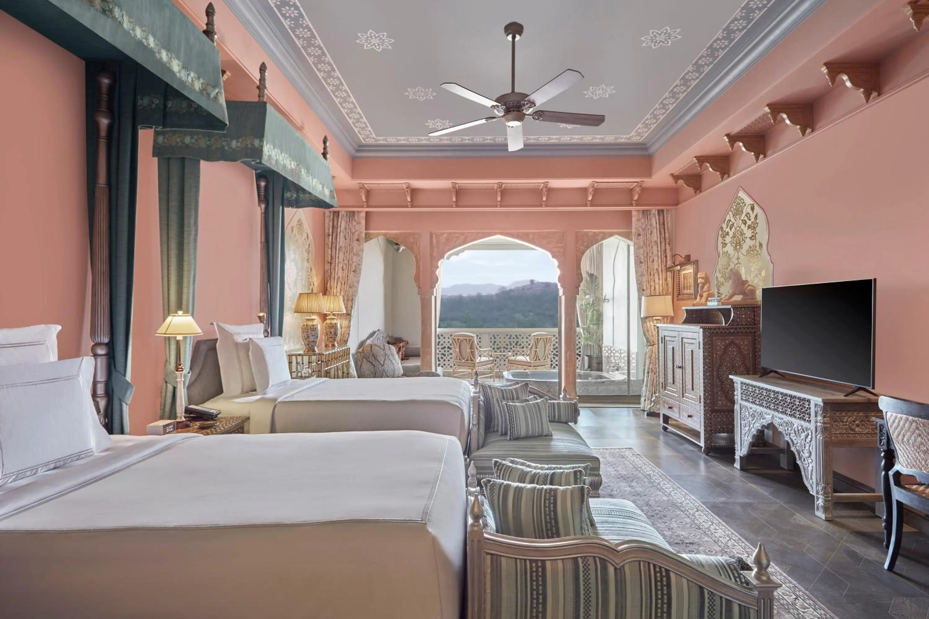 View (from property/room), Bed in Raffles Jaipur