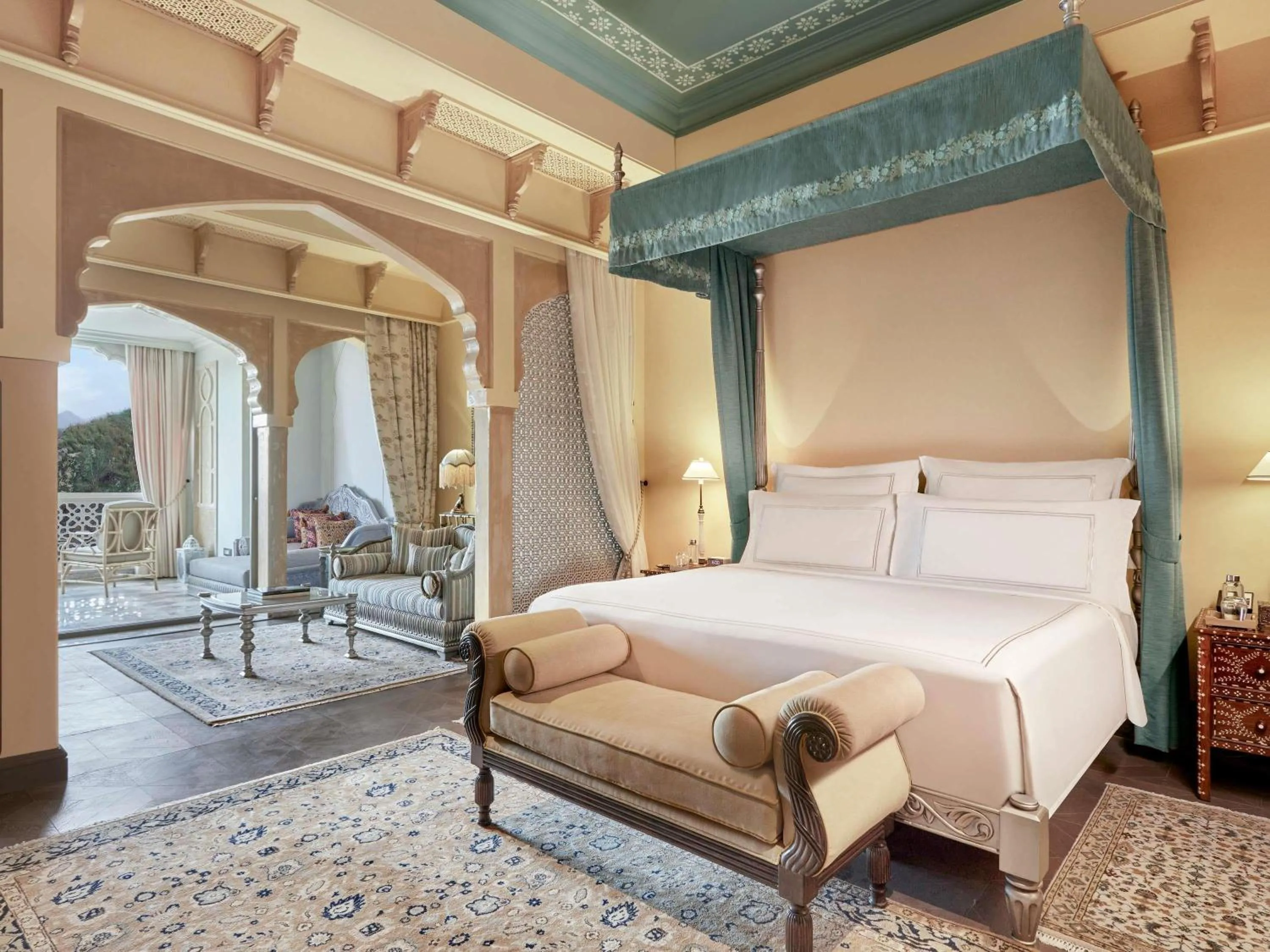 Bedroom, Bed in Raffles Jaipur